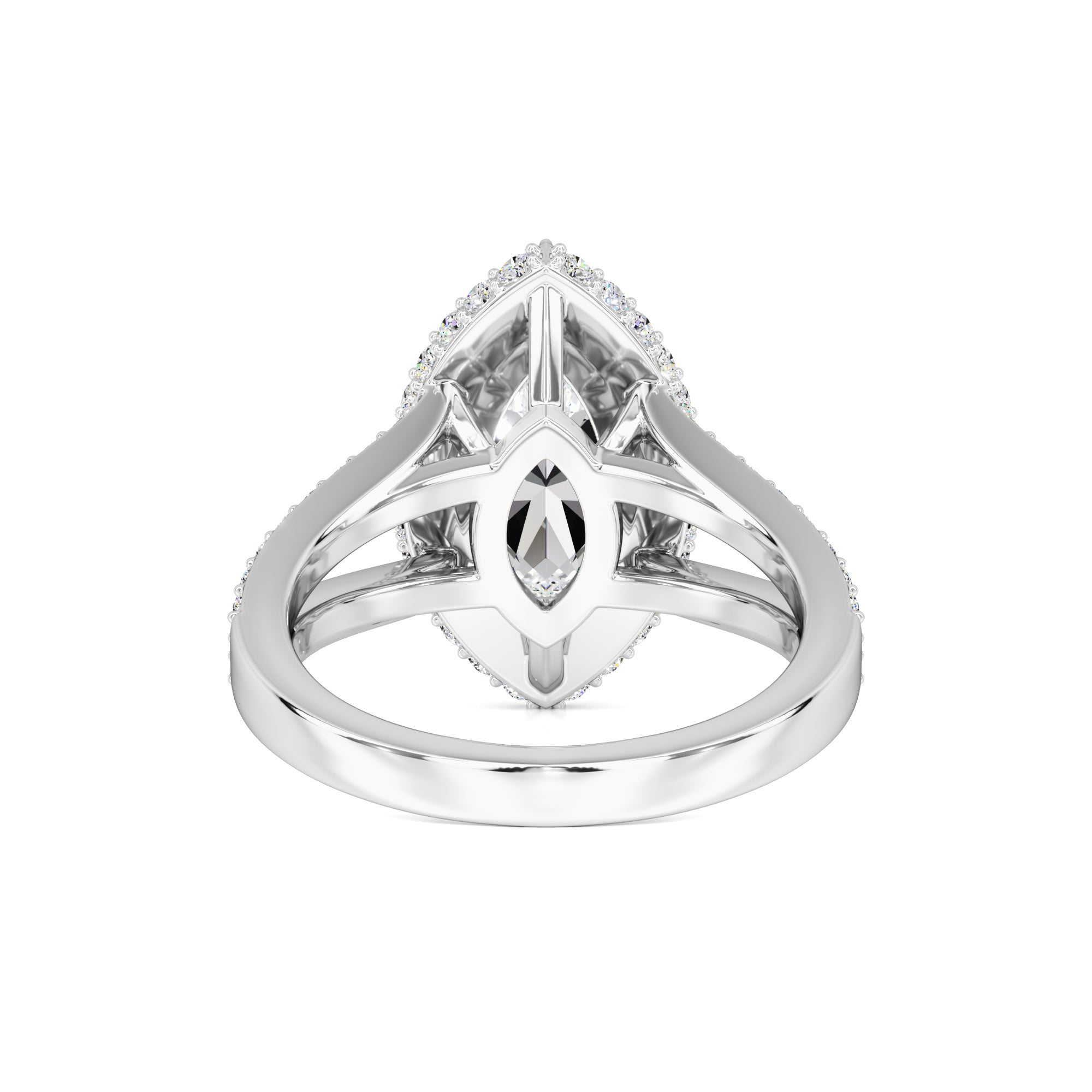 Jasmine Moissanite & Lab Grown Diamond Ring | White Gold | 3