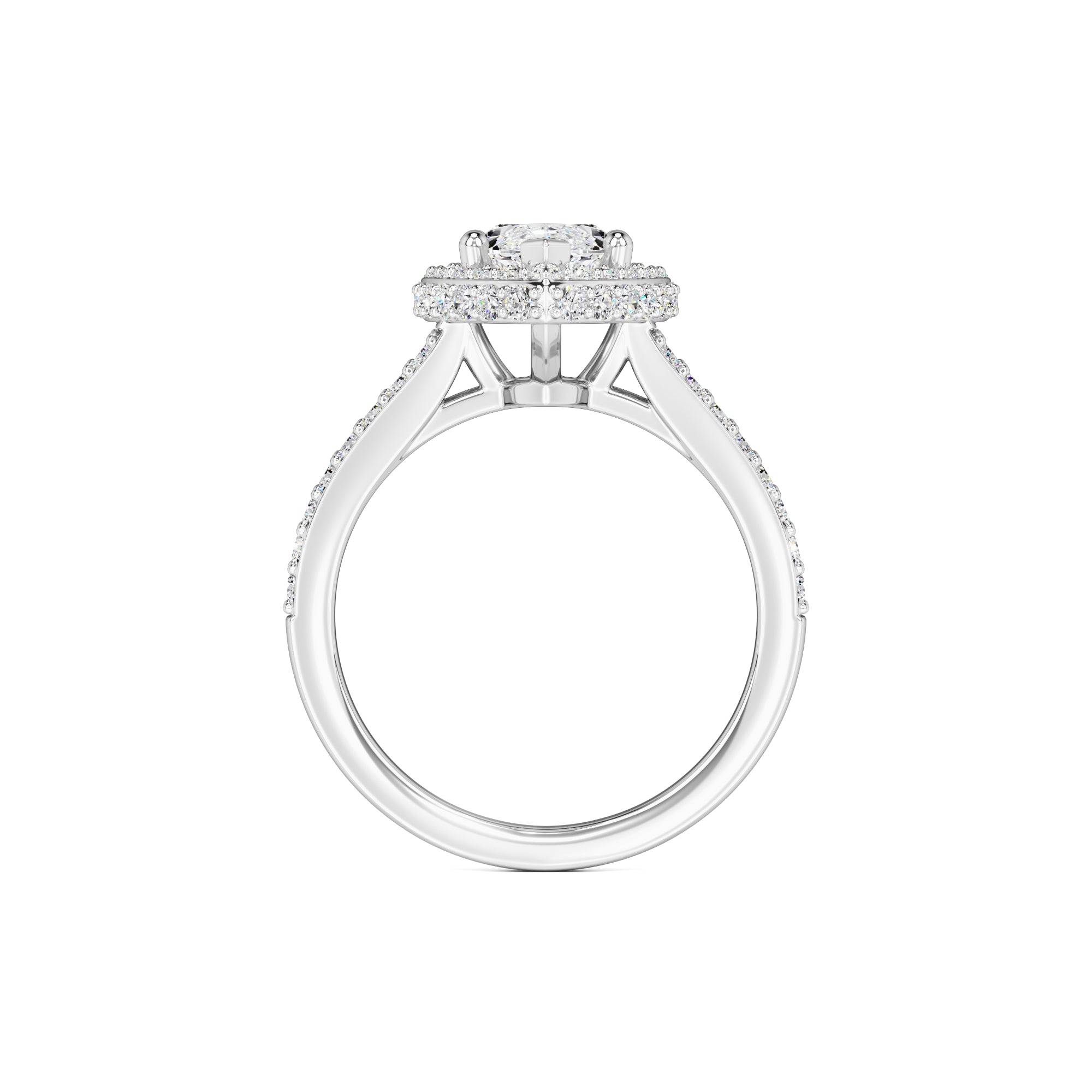 Jasmine Moissanite & Lab Grown Diamond Ring | White Gold | 4