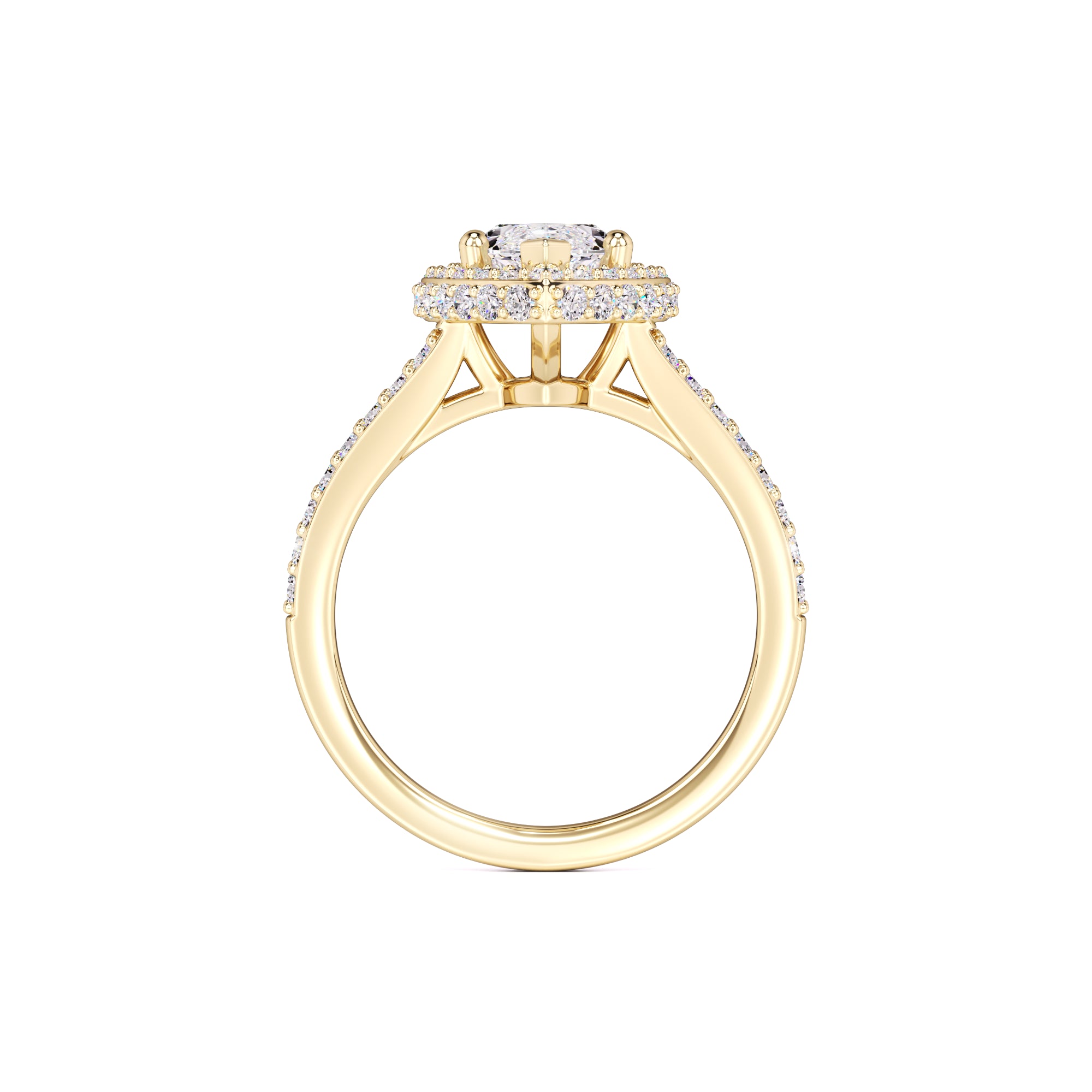 Jasmine Moissanite & Lab Grown Diamond Ring | Yellow Gold | 4