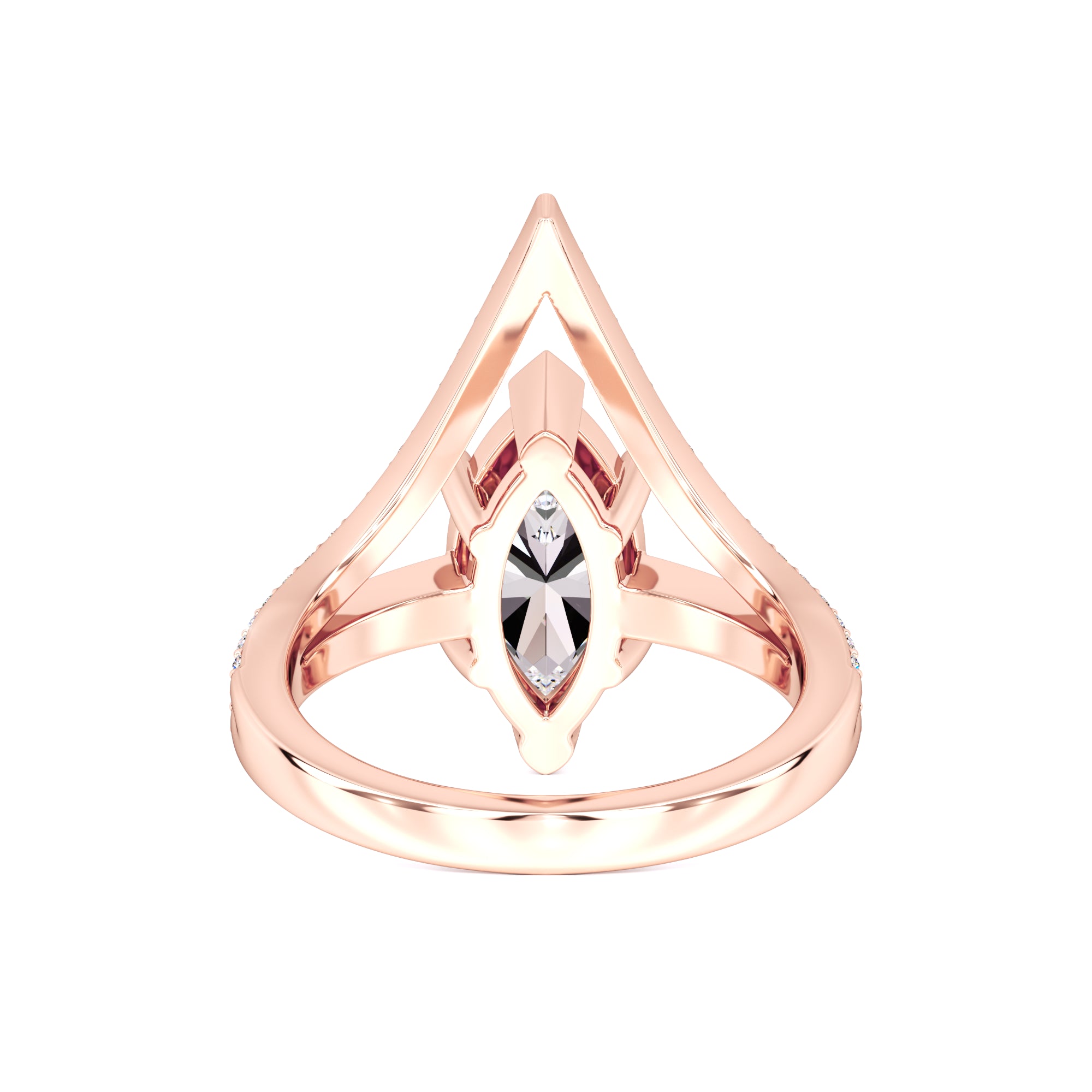 Claudia Moissanite & Lab Grown Diamond Ring | Rose Gold | 3