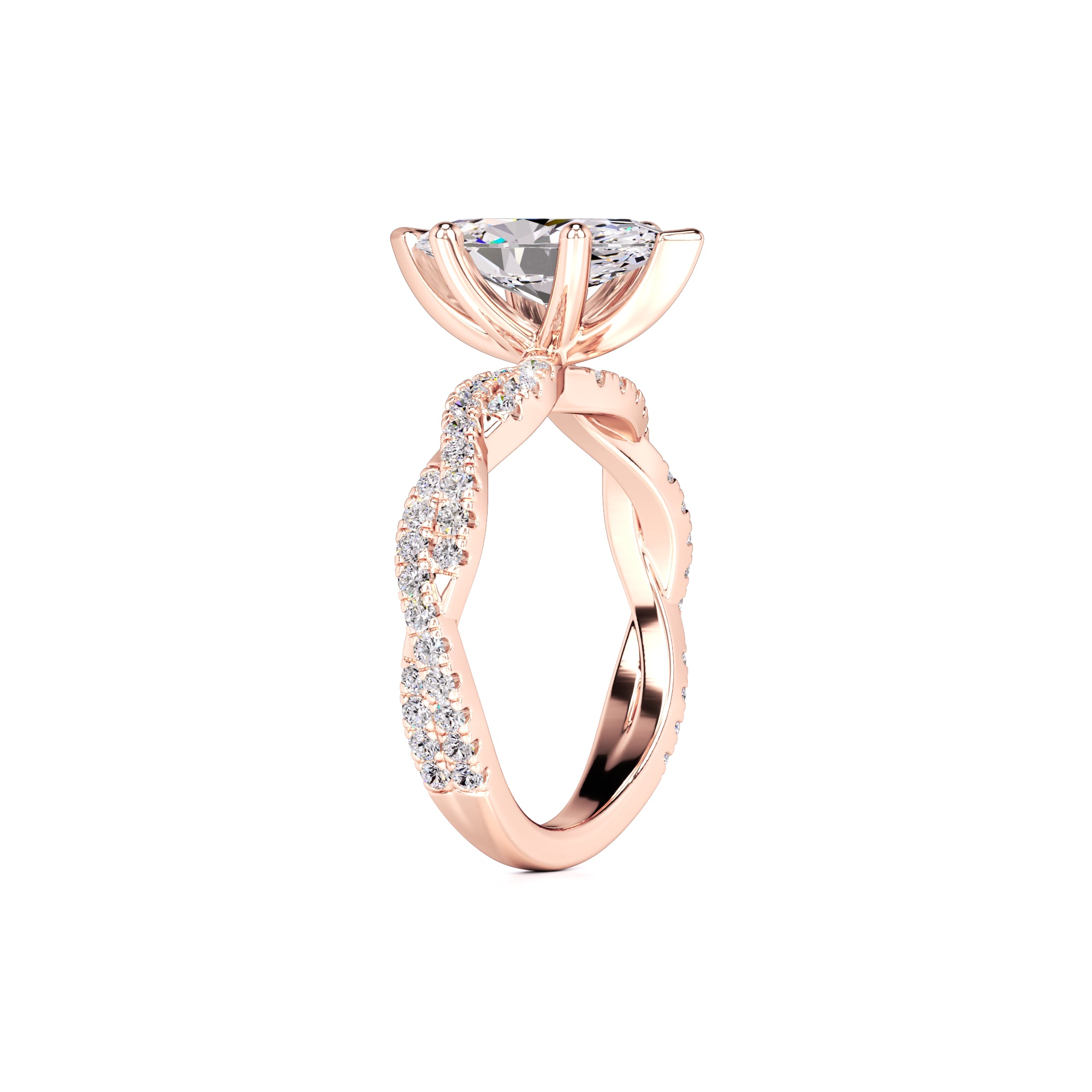 Amaya Lab Grown Diamond Ring | Rose Gold | 3