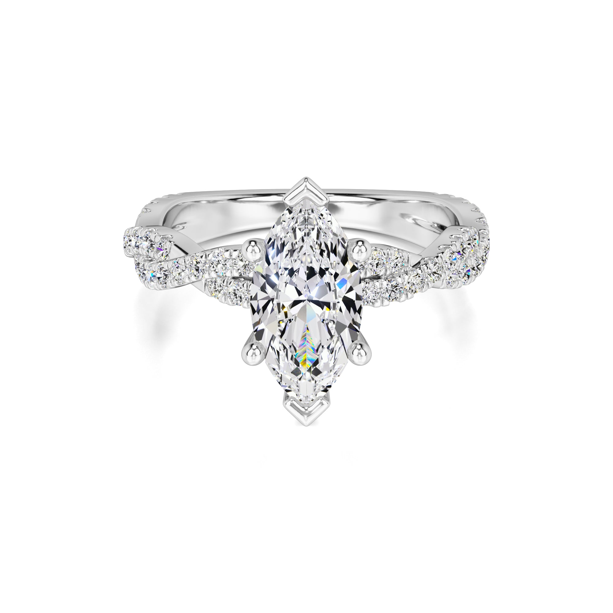 Amaya Lab Grown Diamond Ring | White Gold | 1