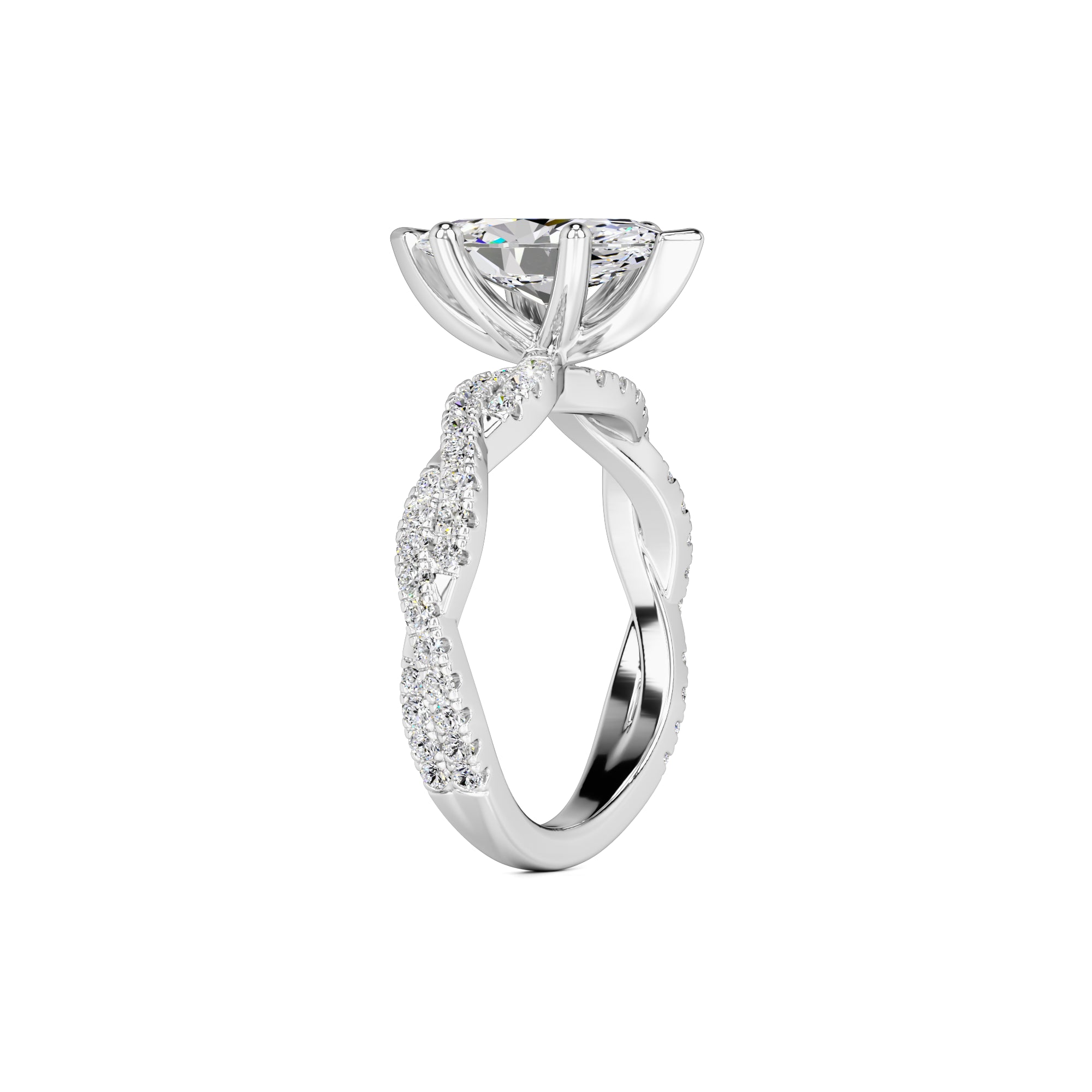 Amaya Lab Grown Diamond Ring | White Gold | 3