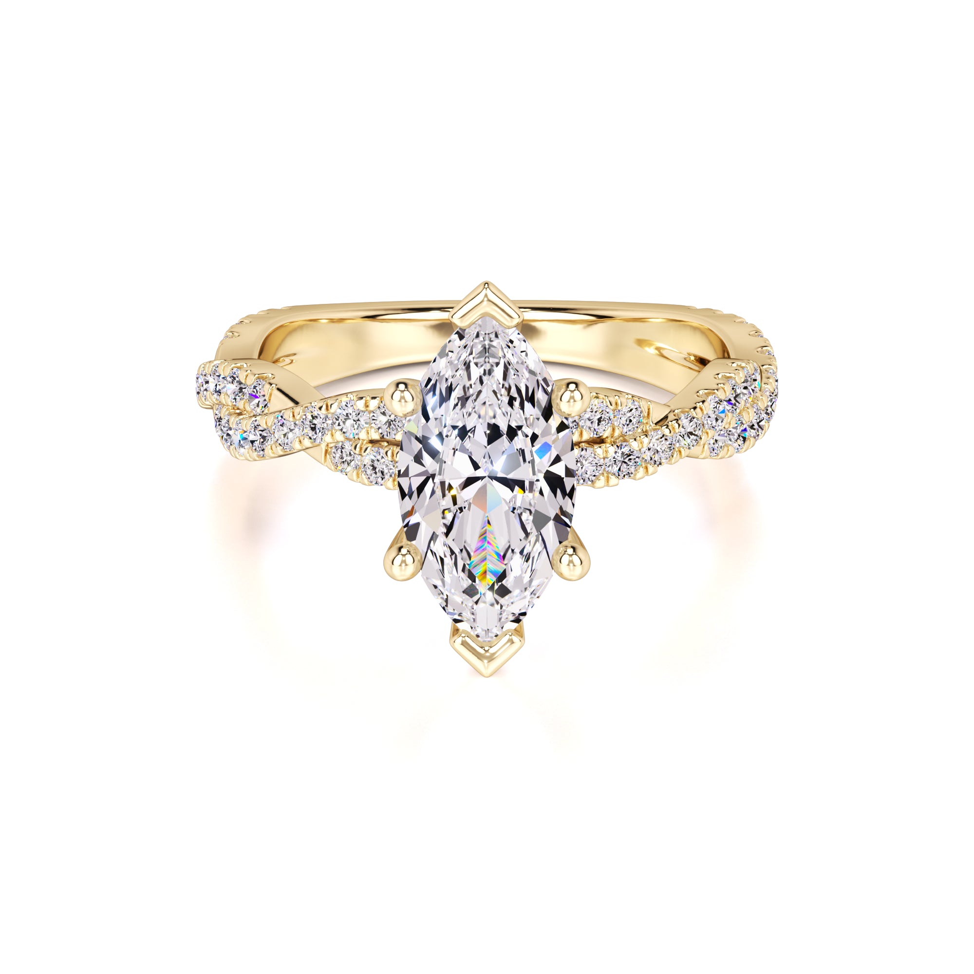 Amaya Lab Grown Diamond Ring | Yellow Gold | 1