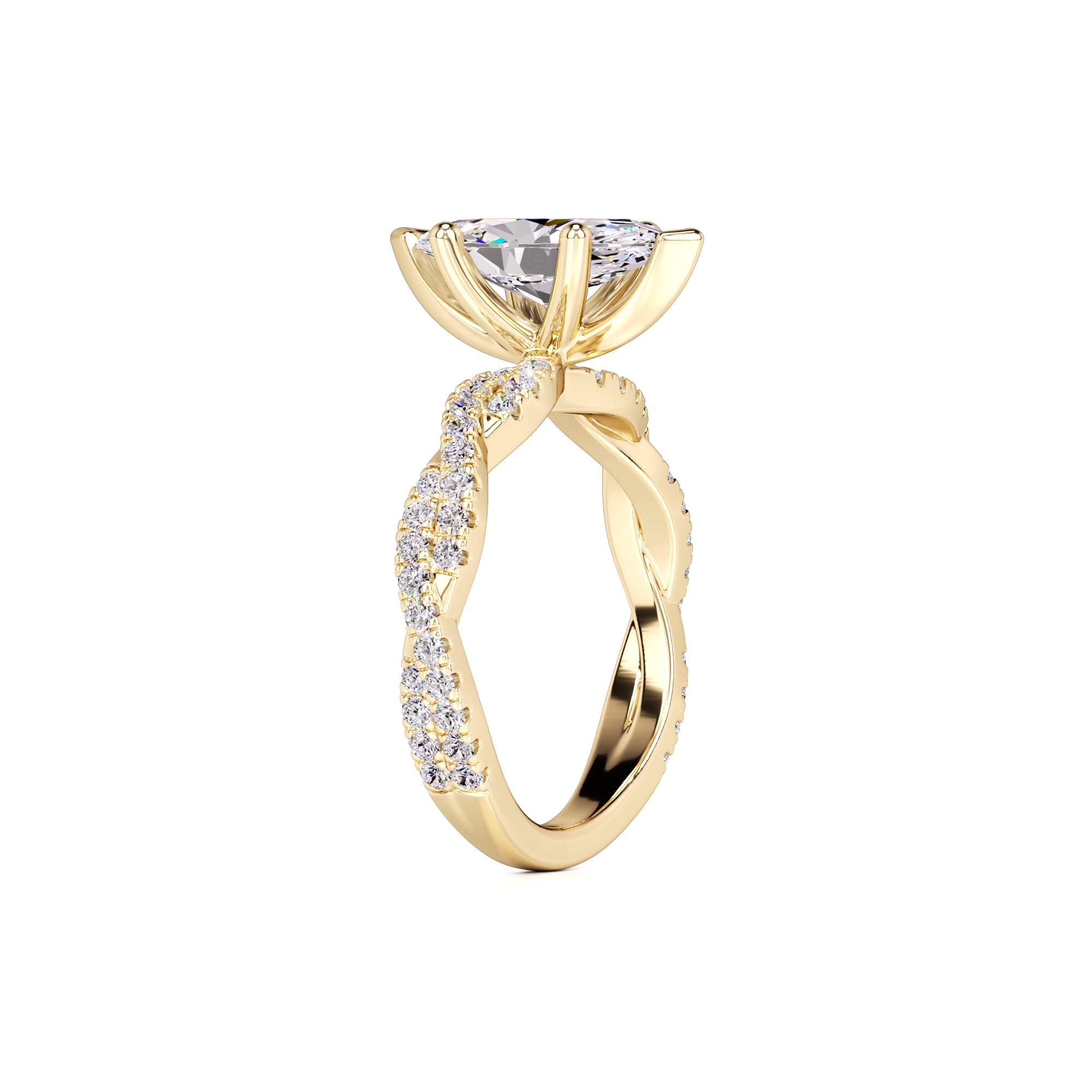 Amaya Lab Grown Diamond Ring | Yellow Gold | 3