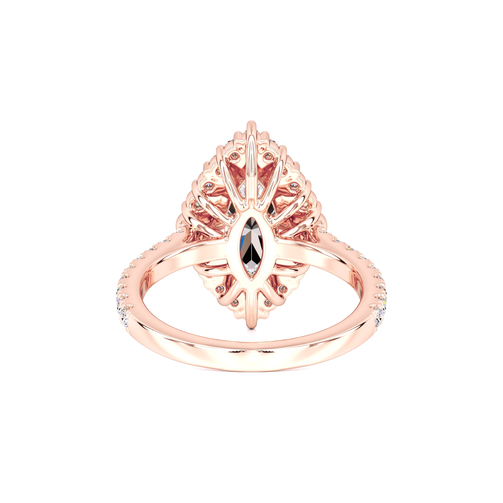 Camila Moissanite & Lab Grown Diamond Ring | Rose Gold | 3