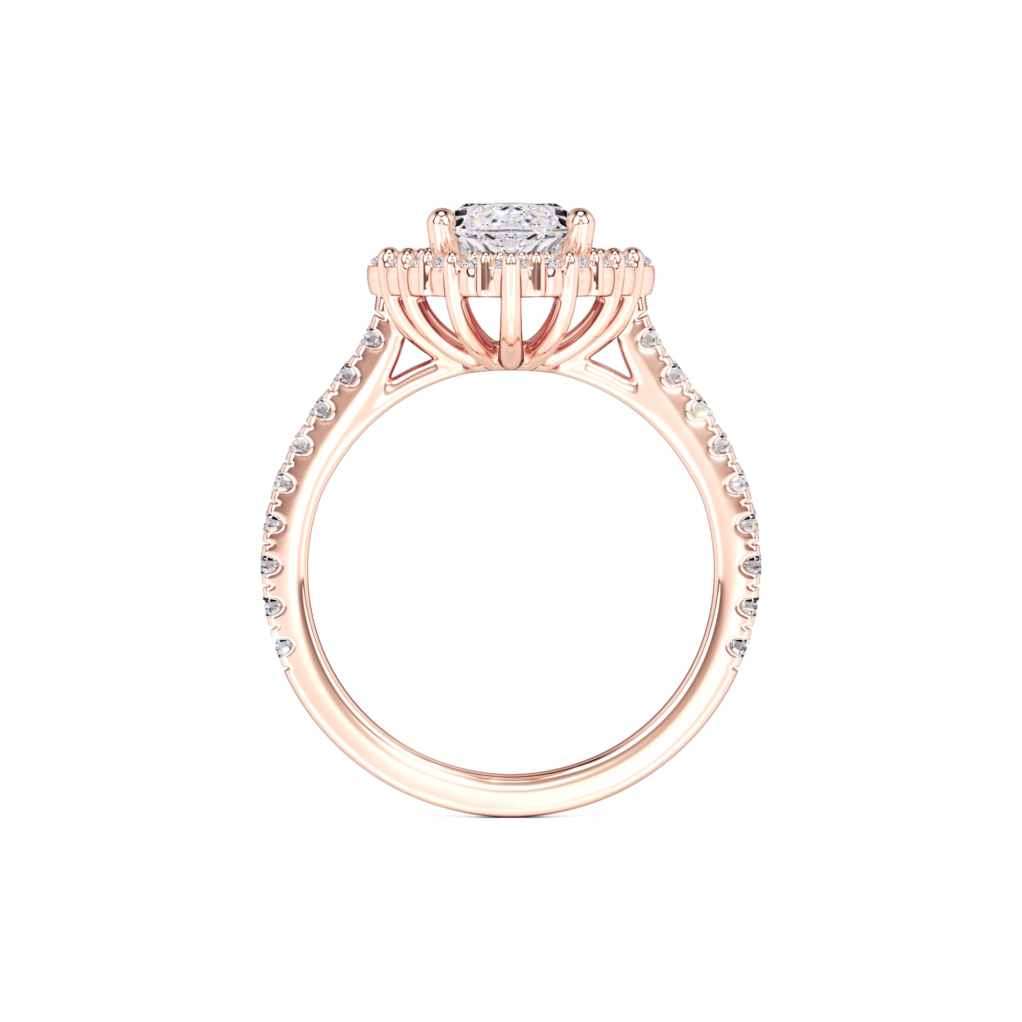 Camila Moissanite & Lab Grown Diamond Ring | Rose Gold | 4