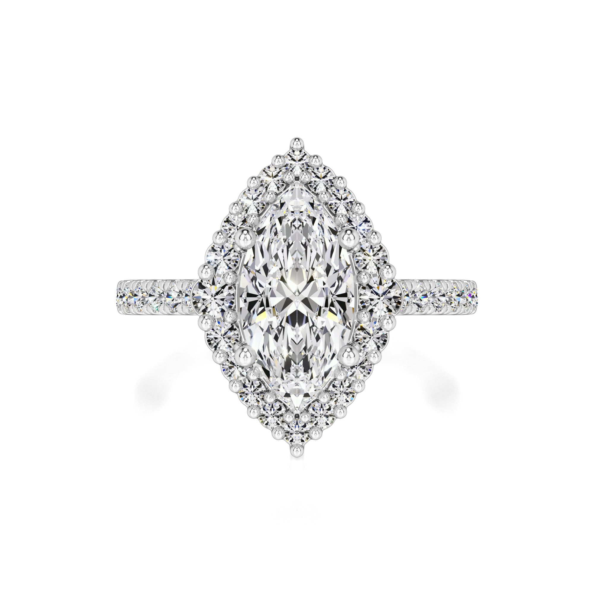 Camila Moissanite & Lab Grown Diamond Ring | White Gold | 1