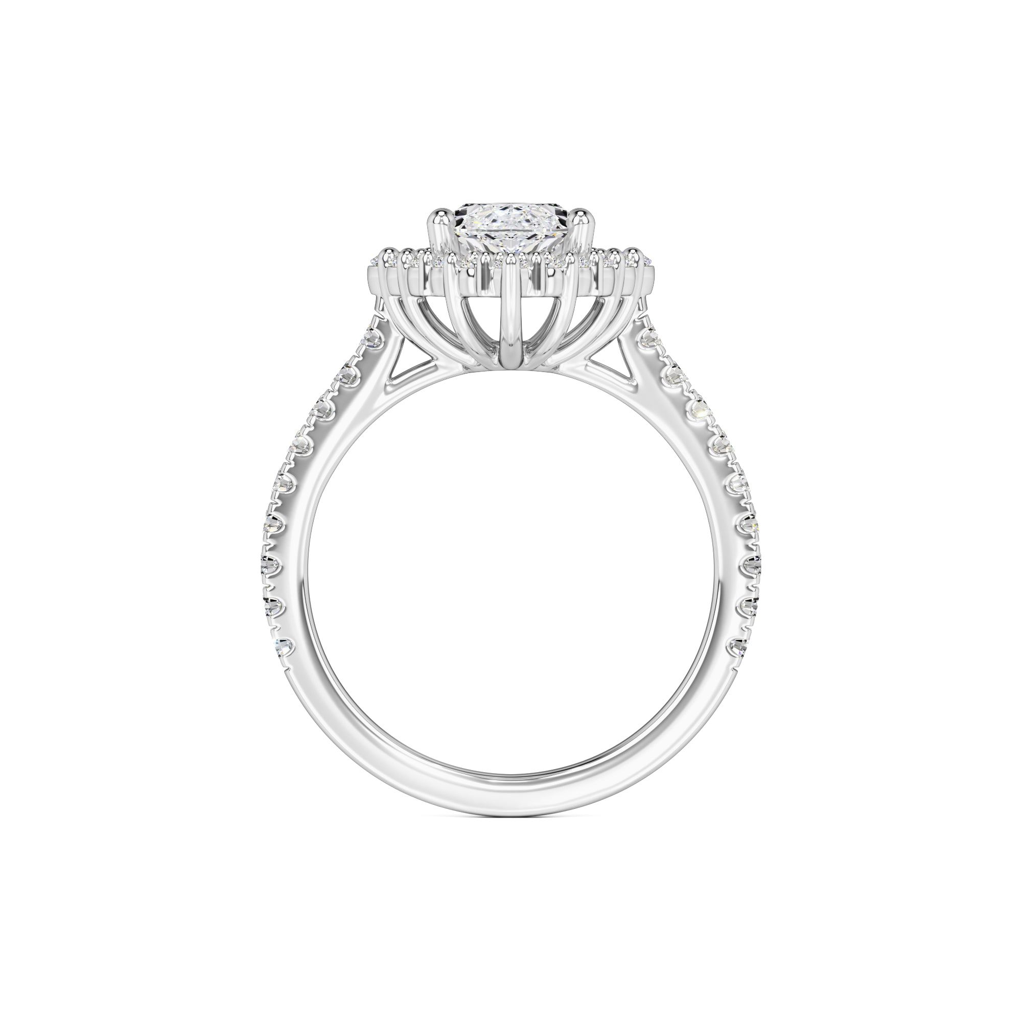 Camila Moissanite & Lab Grown Diamond Ring | White Gold | 4