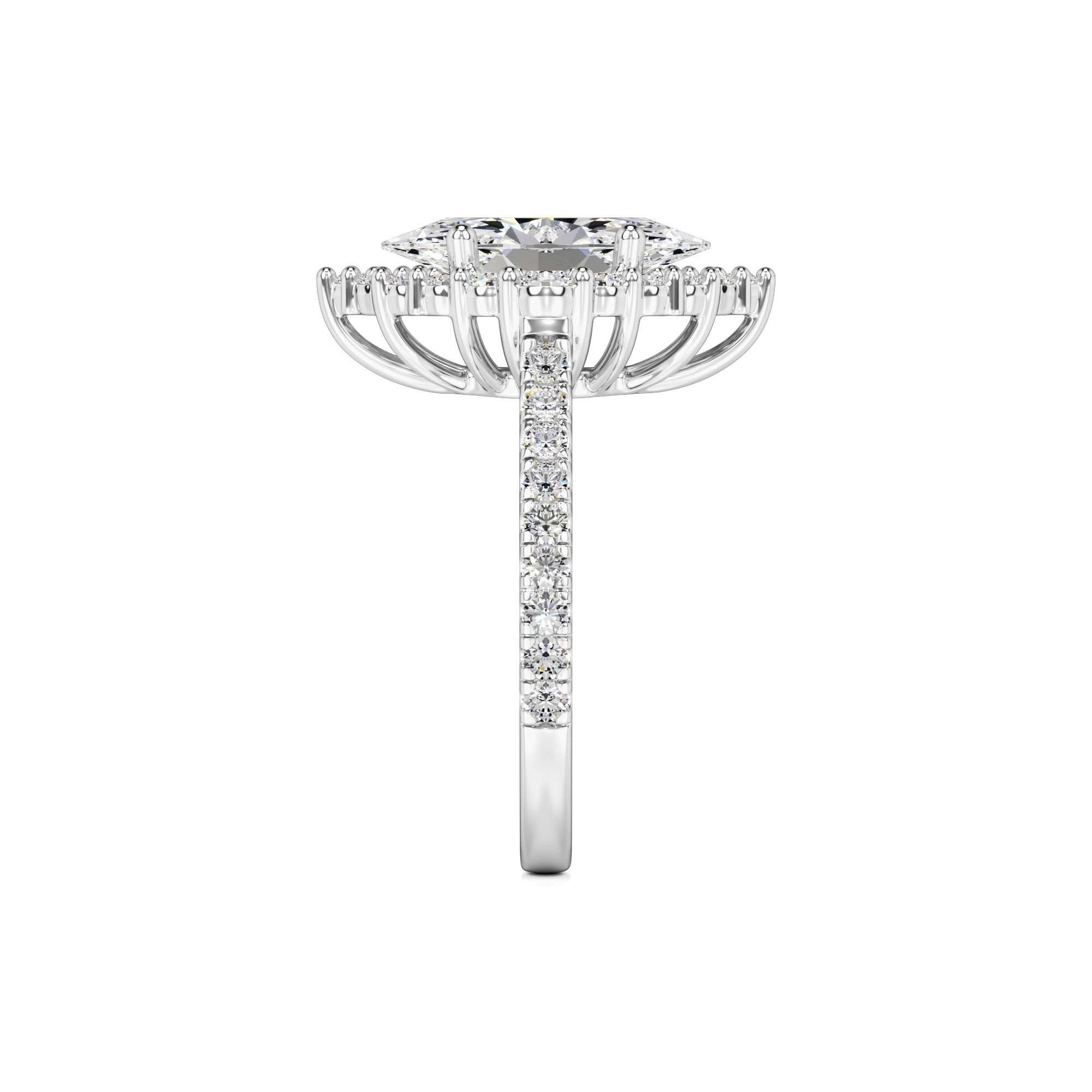 Camila Lab Grown Diamond Ring | White Gold | 4