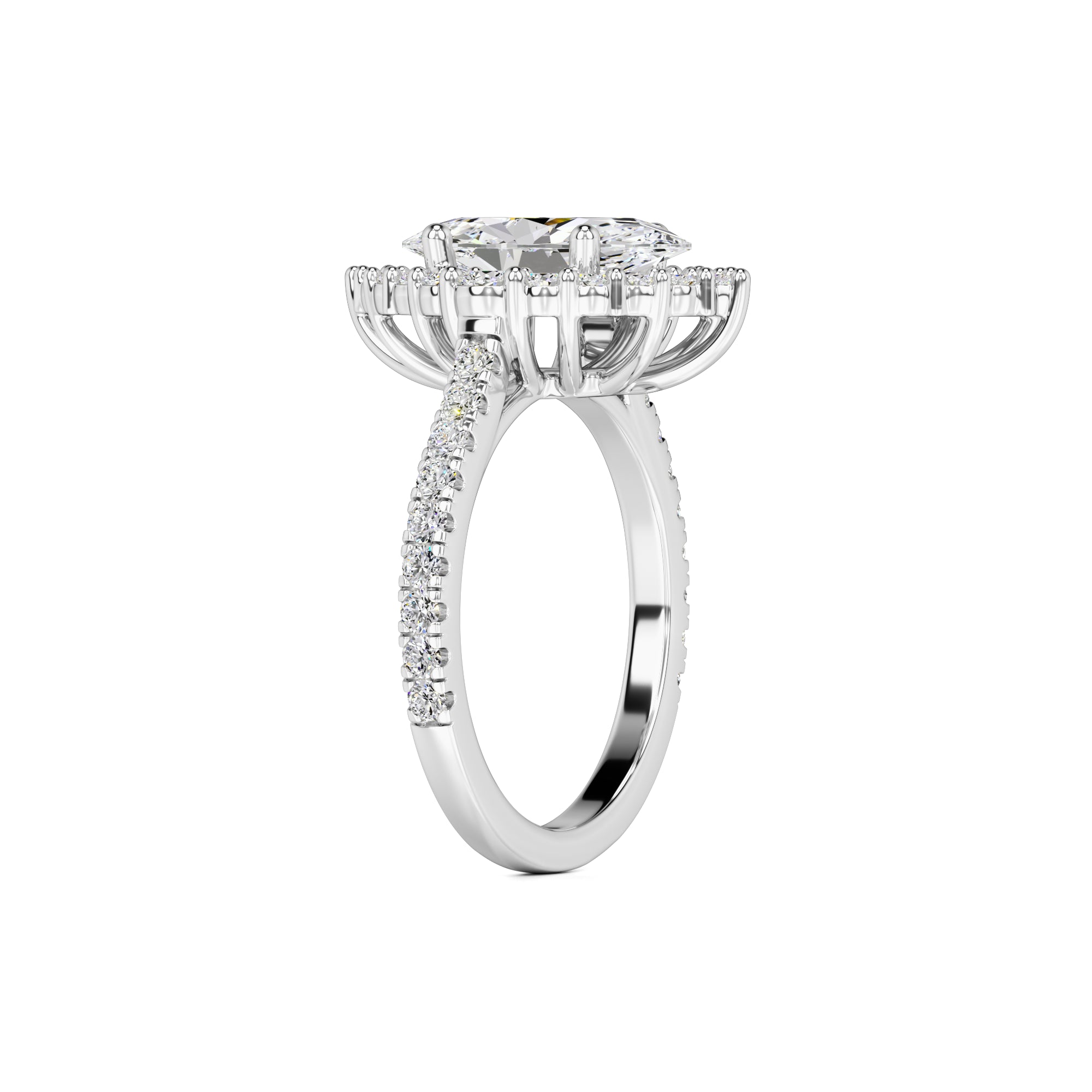 Camila Lab Grown Diamond Ring | White Gold | 3