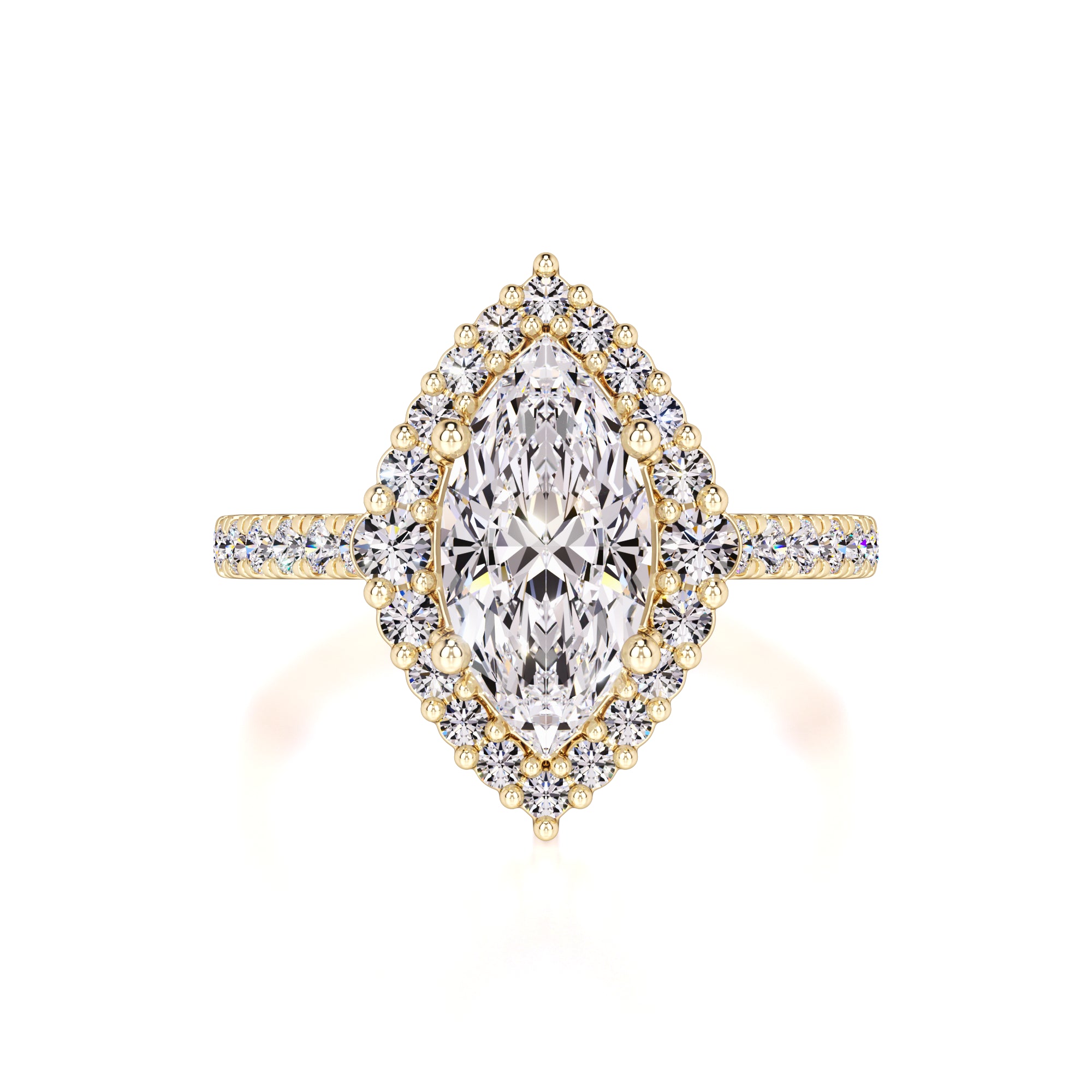 Camila Moissanite & Lab Grown Diamond Ring | Yellow Gold | 1