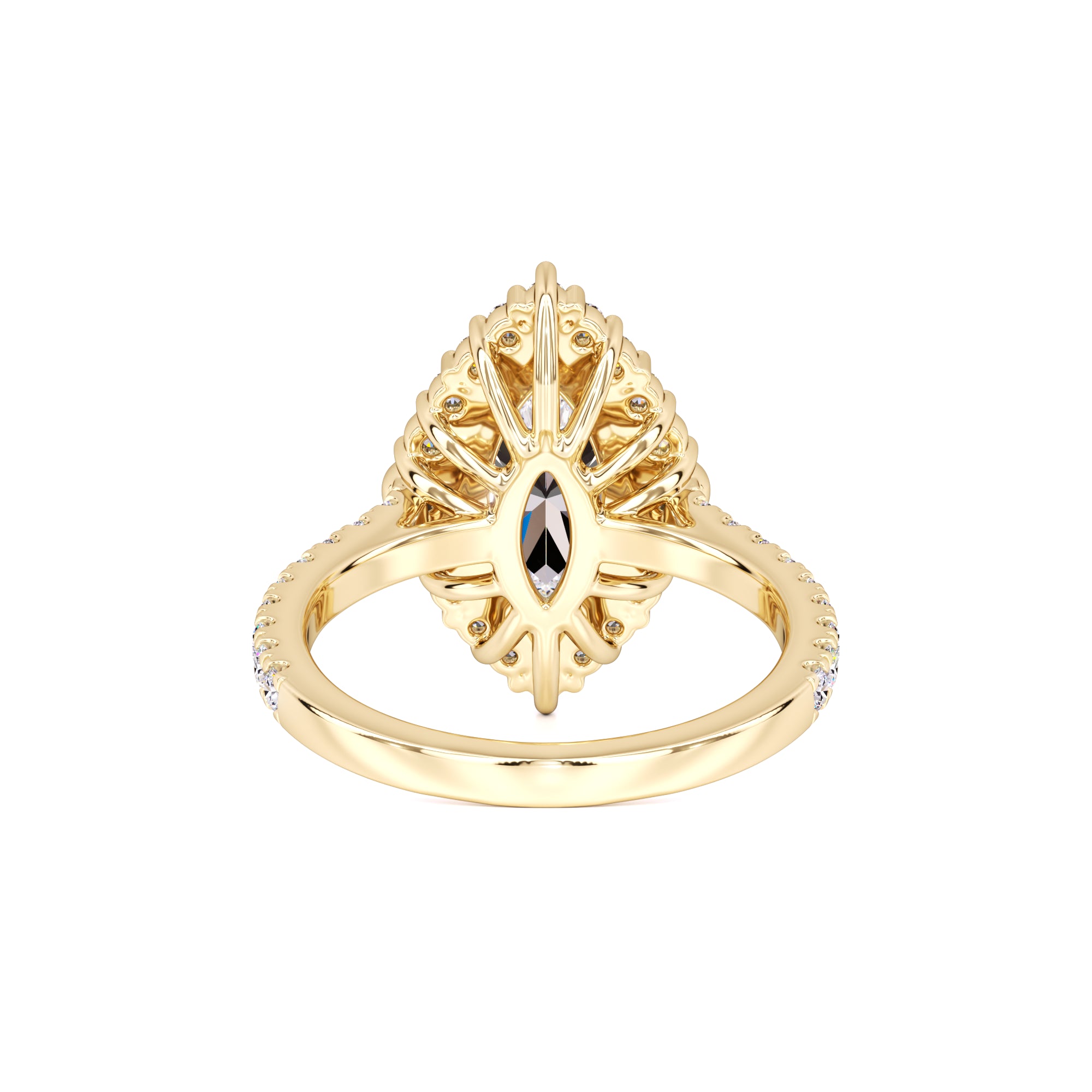 Camila Moissanite & Lab Grown Diamond Ring | Yellow Gold | 3
