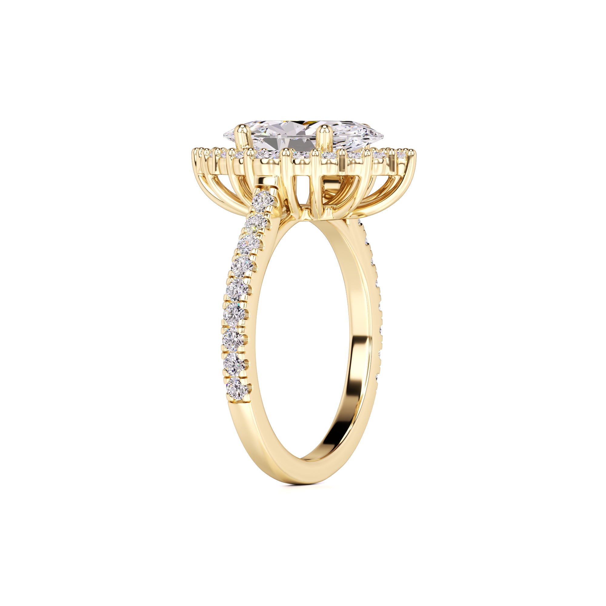 Camila Lab Grown Diamond Ring | Yellow Gold | 3
