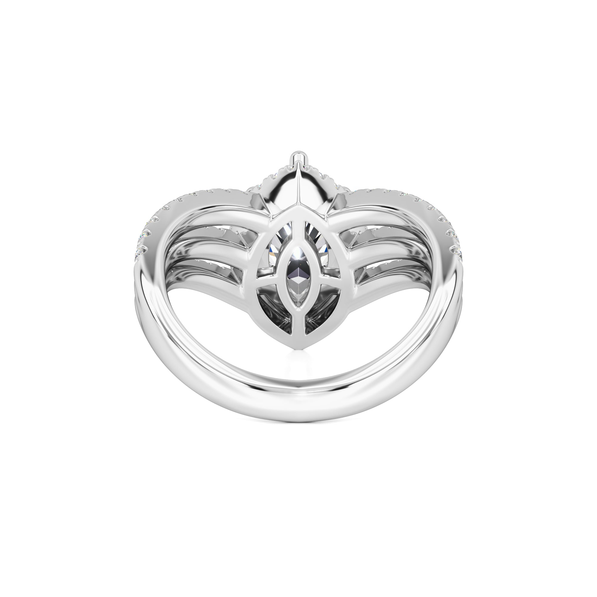Maddox Moissanite & Lab Grown Diamond Ring | White Gold | 3