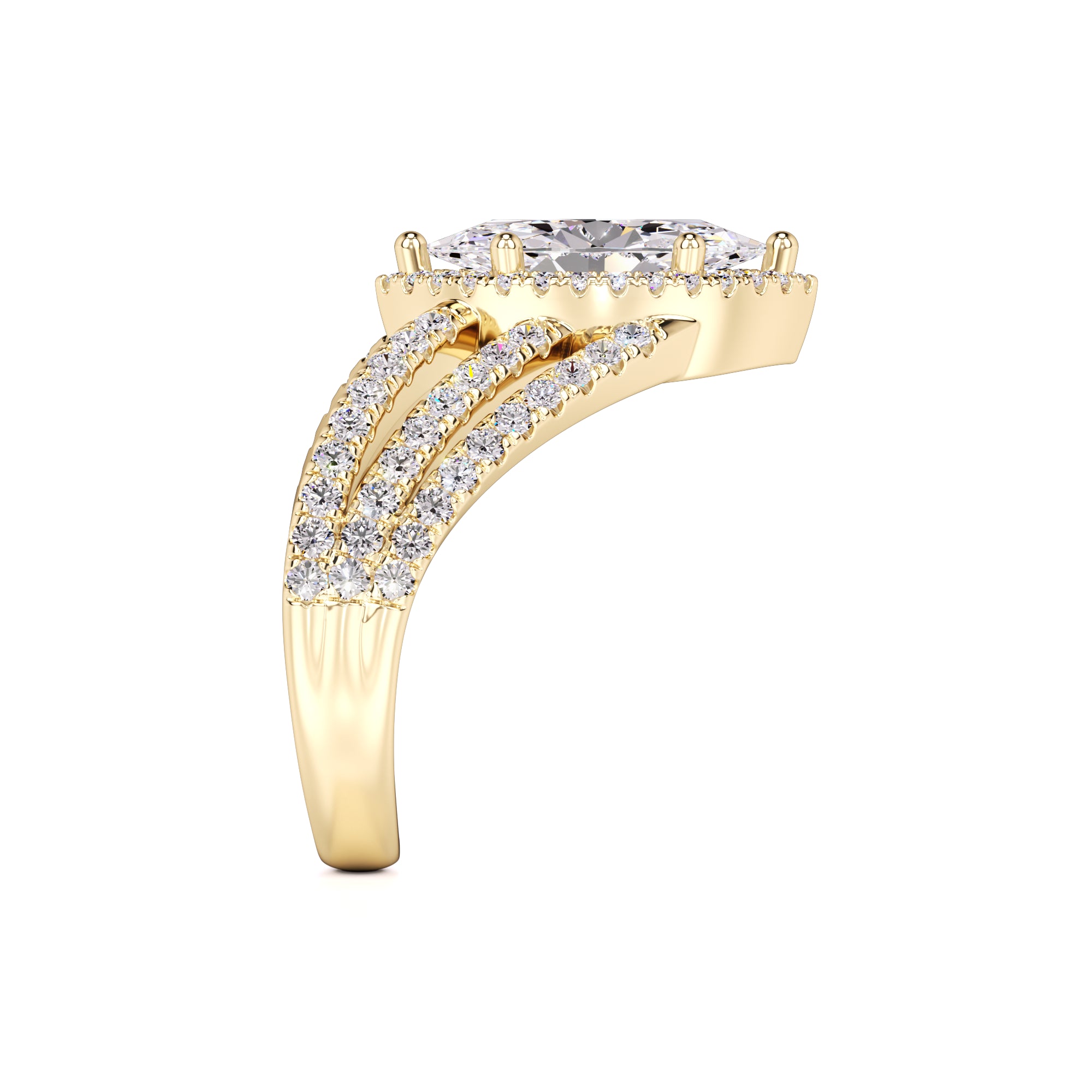 Maddox Lab Grown Diamond Ring | Yellow Gold | 4