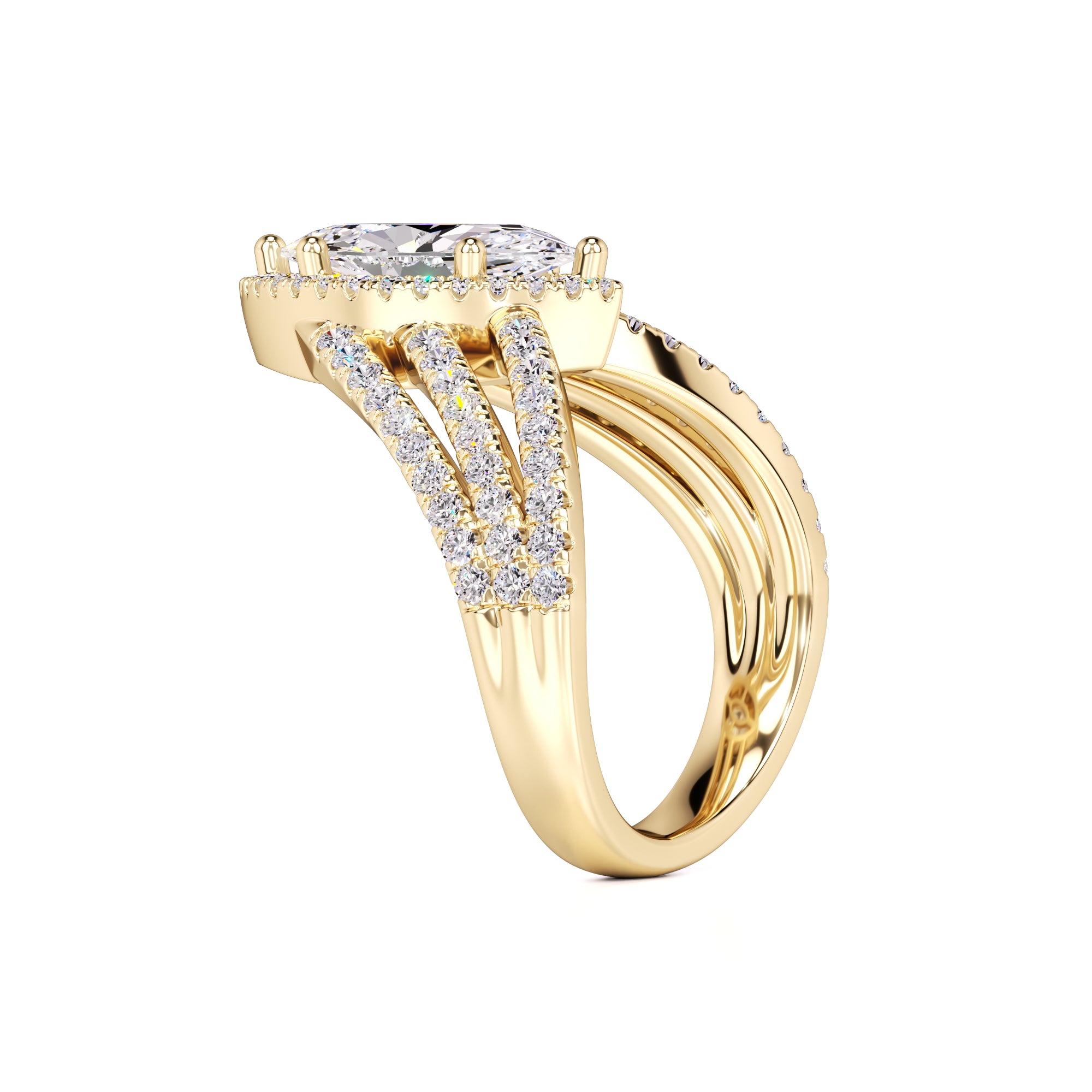 Maddox Lab Grown Diamond Ring | Yellow Gold | 3