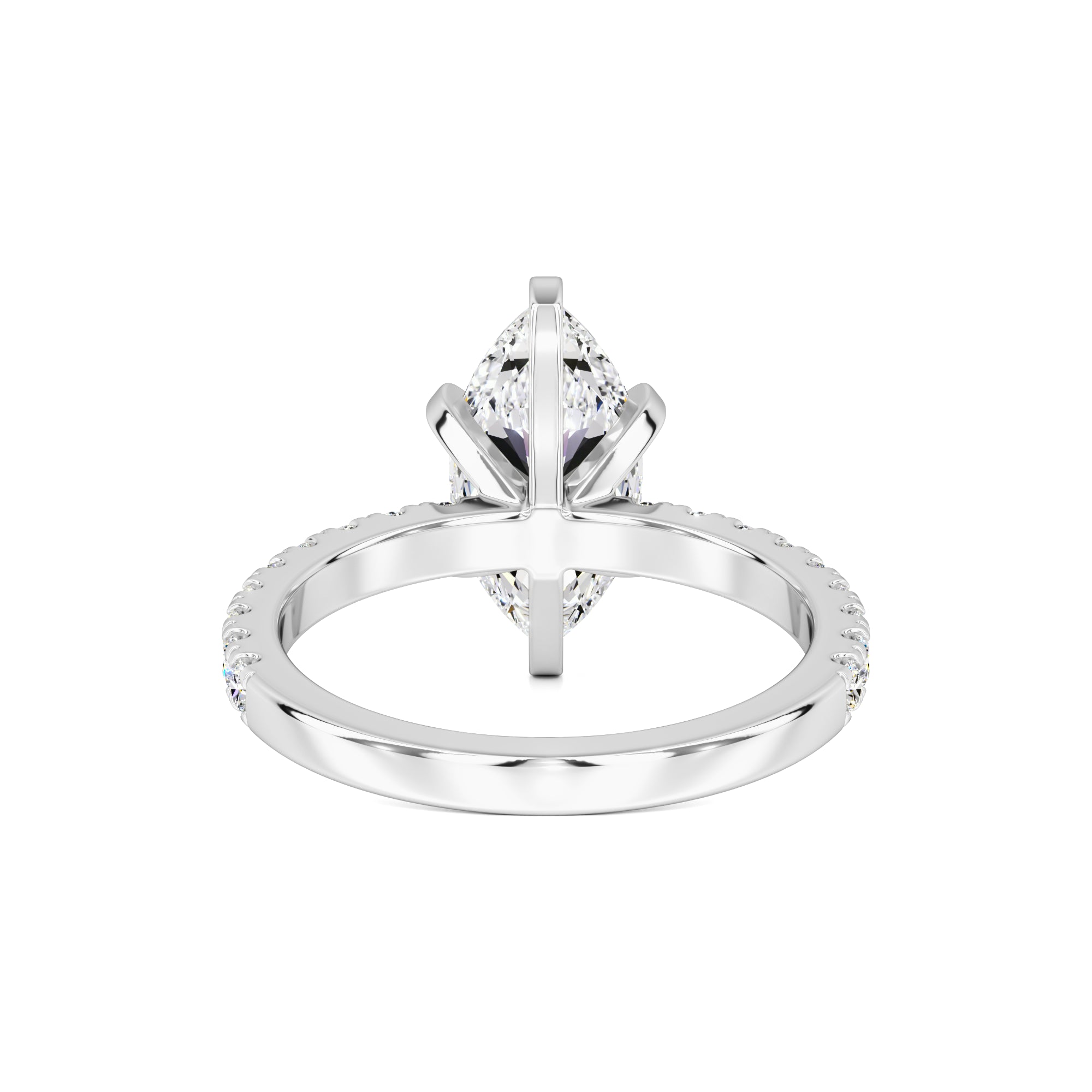 Genevieve Moissanite & Lab Grown Diamond Ring | White Gold | 3