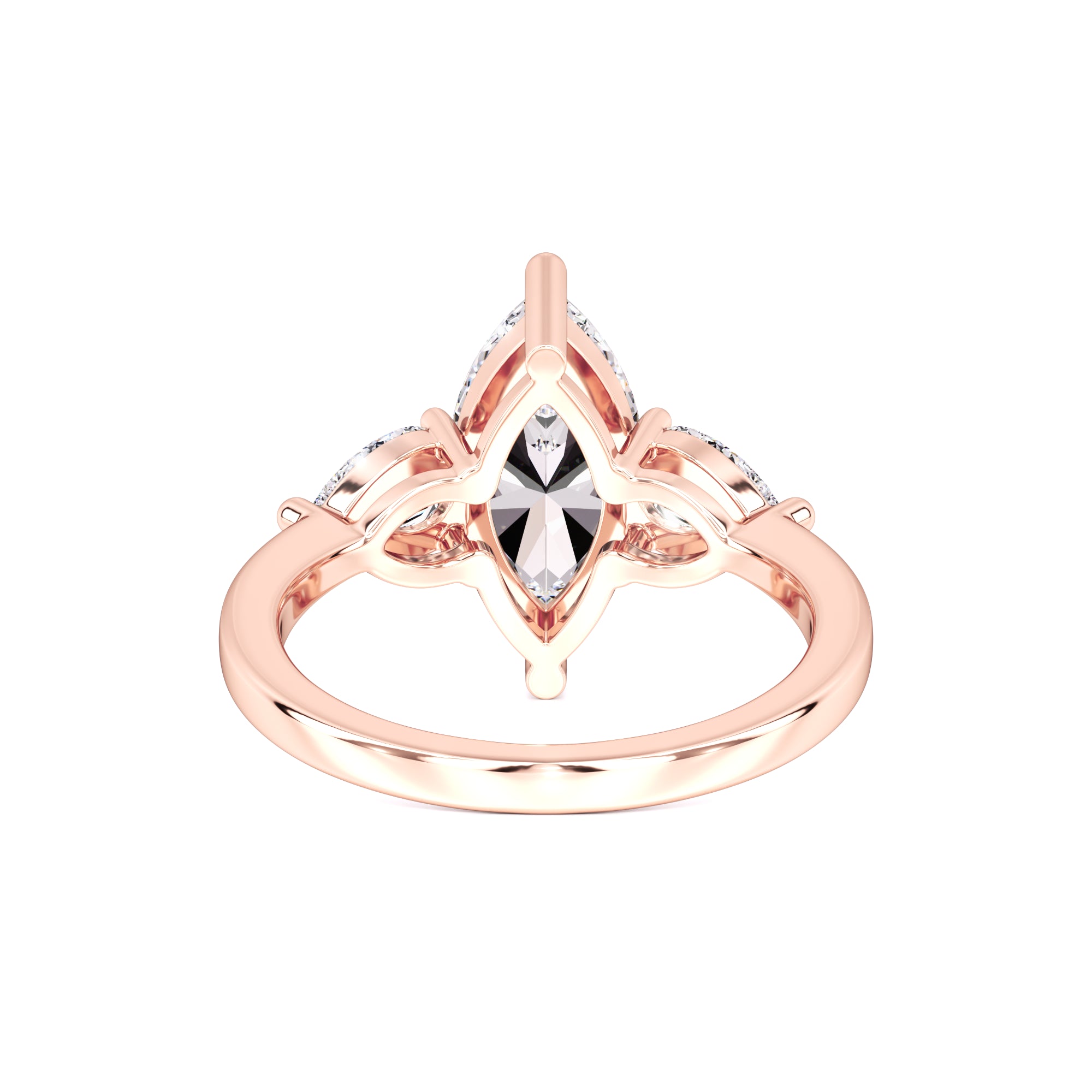 Winnie Moissanite & Lab Grown Diamond Ring | Rose Gold | 3