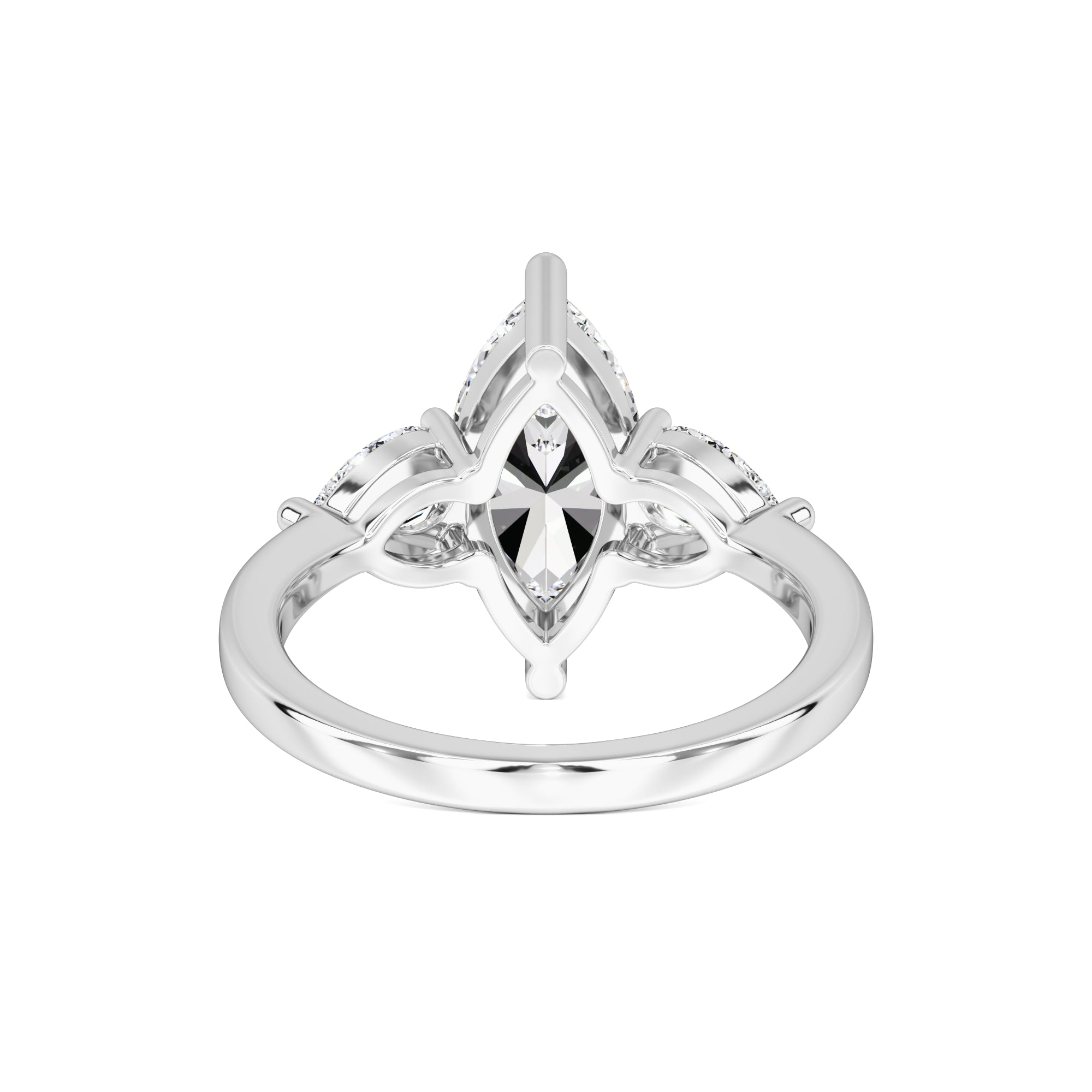 Winnie Moissanite & Lab Grown Diamond Ring | White Gold | 3