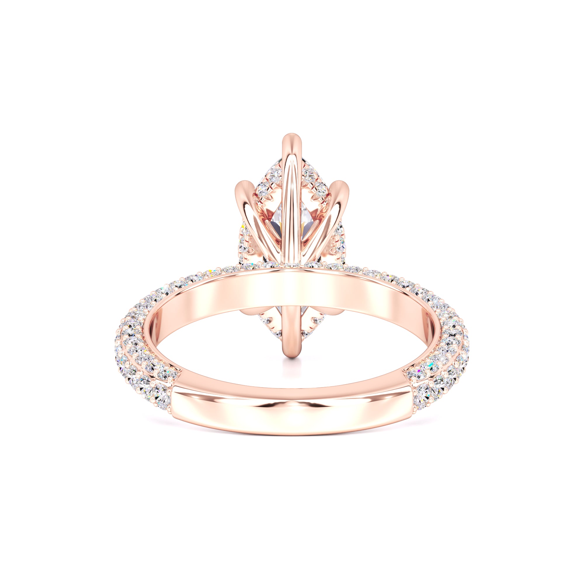Olivia Moissanite & Lab Grown Diamond Ring | Rose Gold | 3