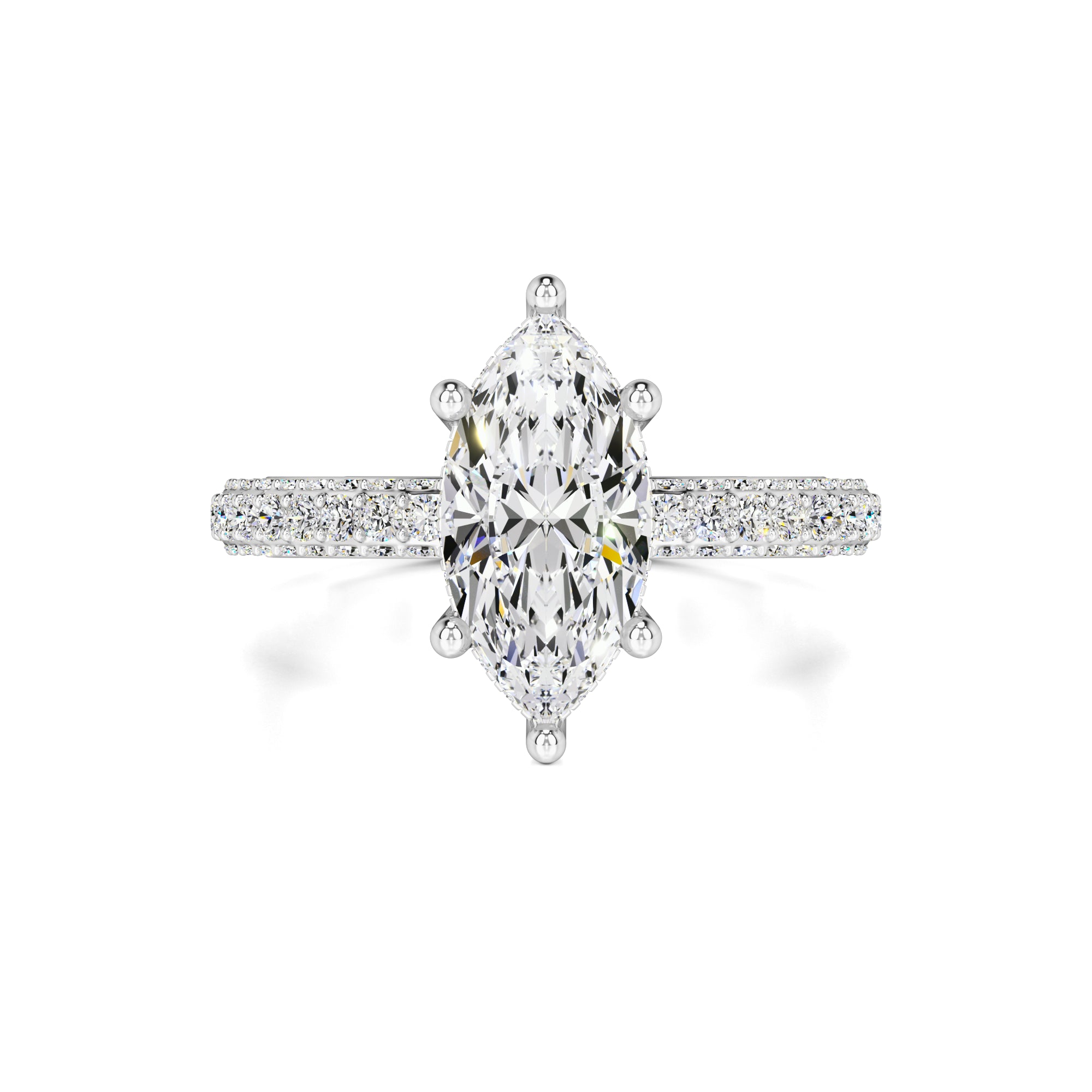 Olivia Moissanite & Lab Grown Diamond Ring | White Gold | 1