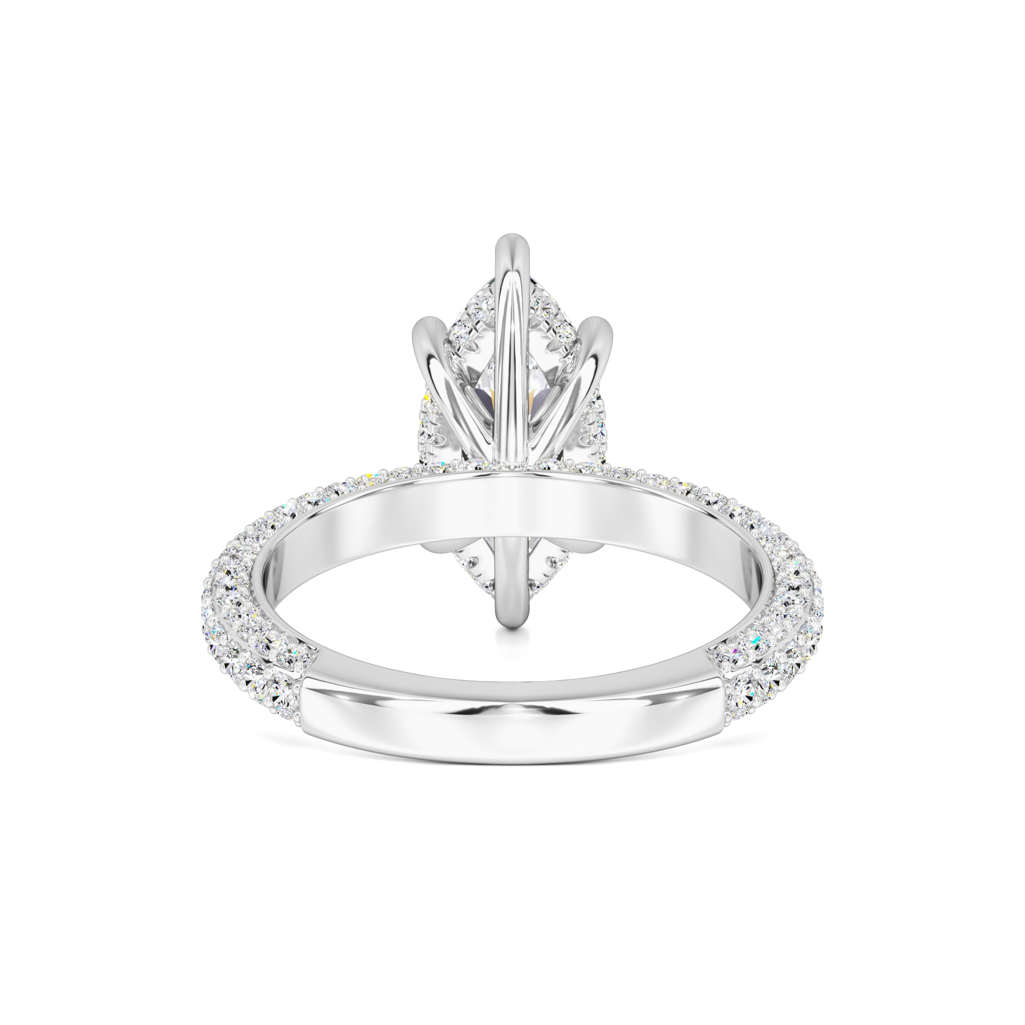 Olivia Moissanite & Lab Grown Diamond Ring | White Gold | 3
