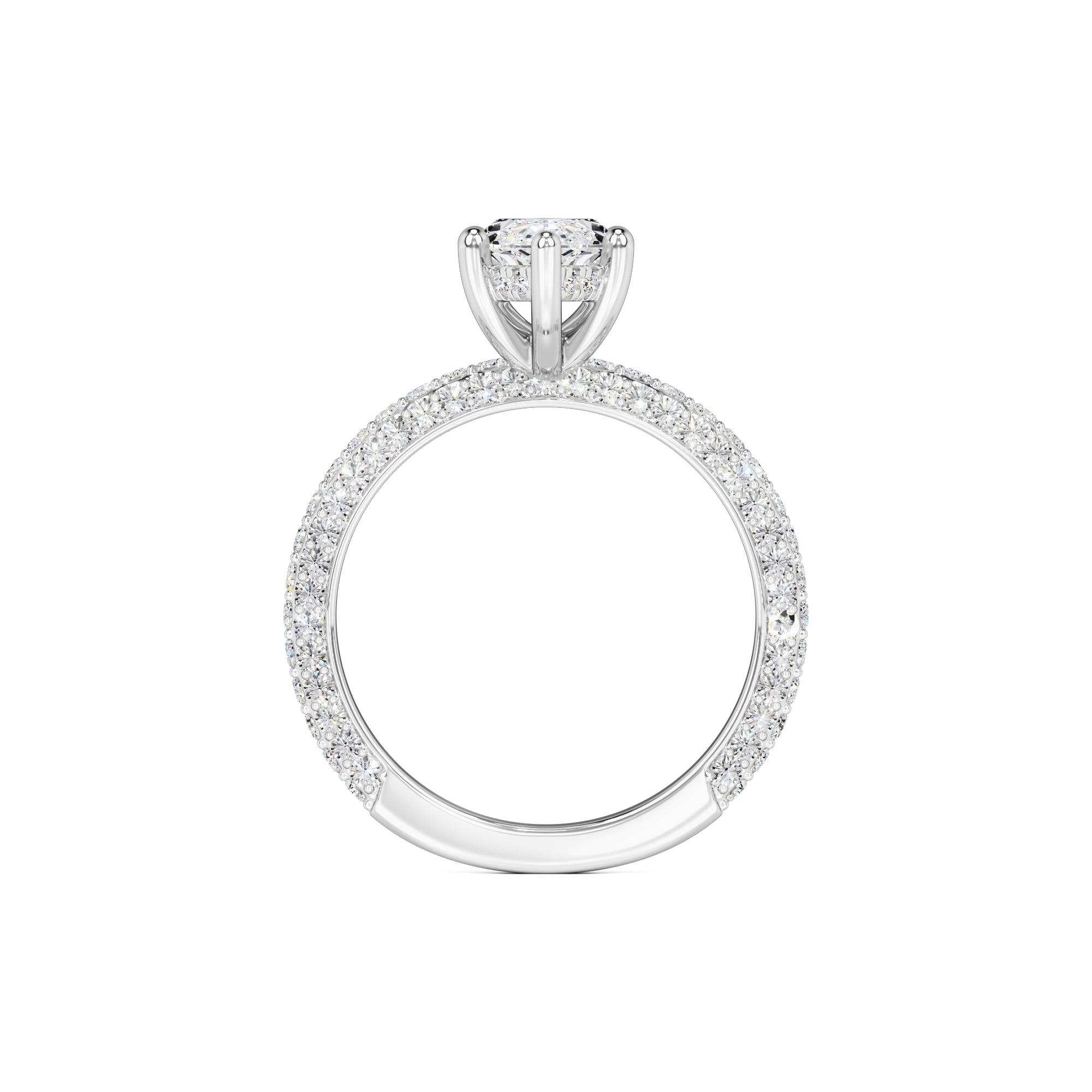 Olivia Moissanite & Lab Grown Diamond Ring | White Gold | 4