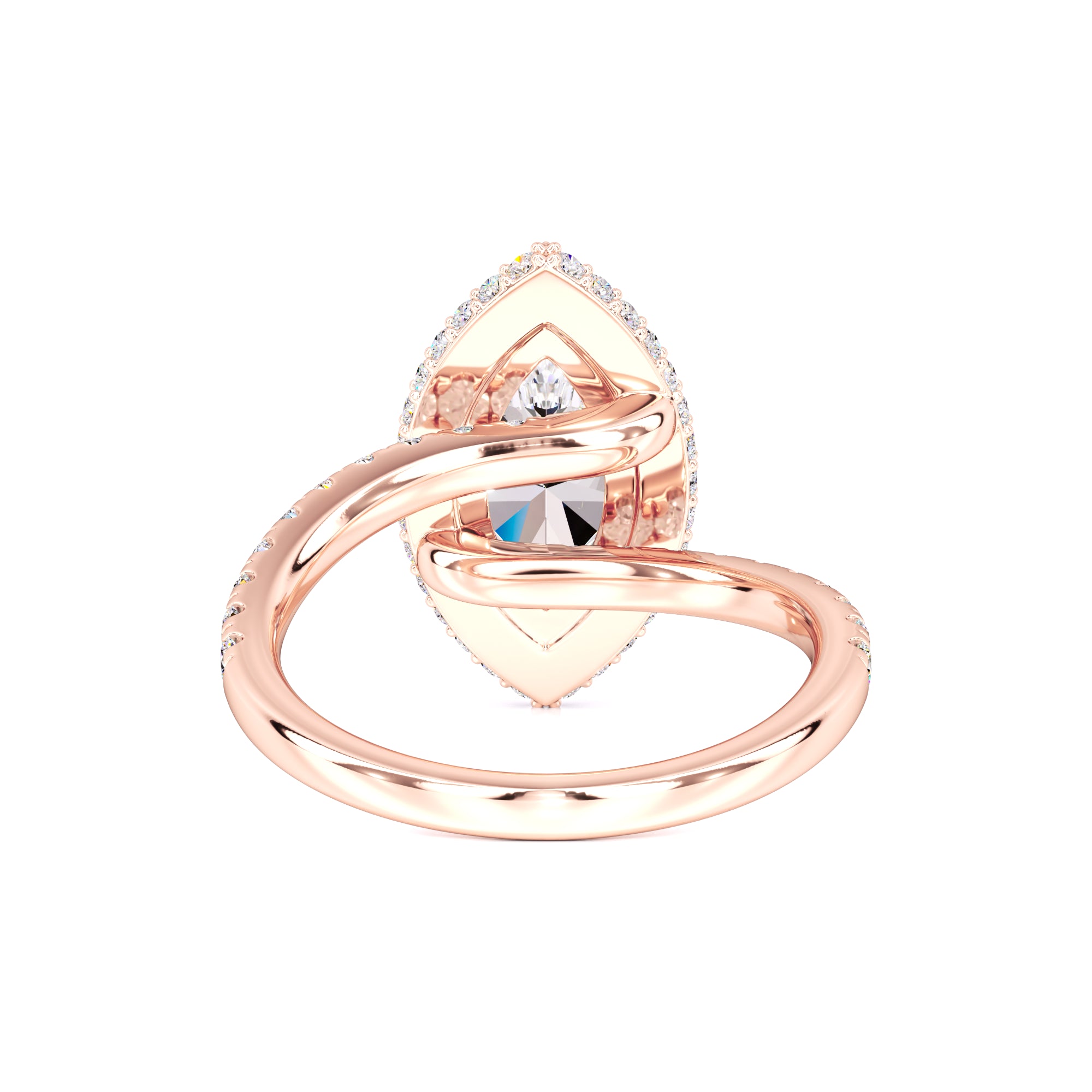 Isabelle Moissanite & Lab Grown Diamond Ring | Rose Gold | 3