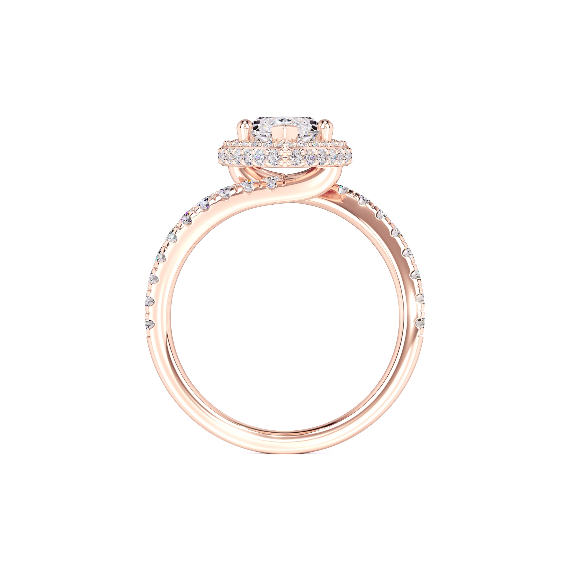 Isabelle Moissanite & Lab Grown Diamond Ring | Rose Gold | 4