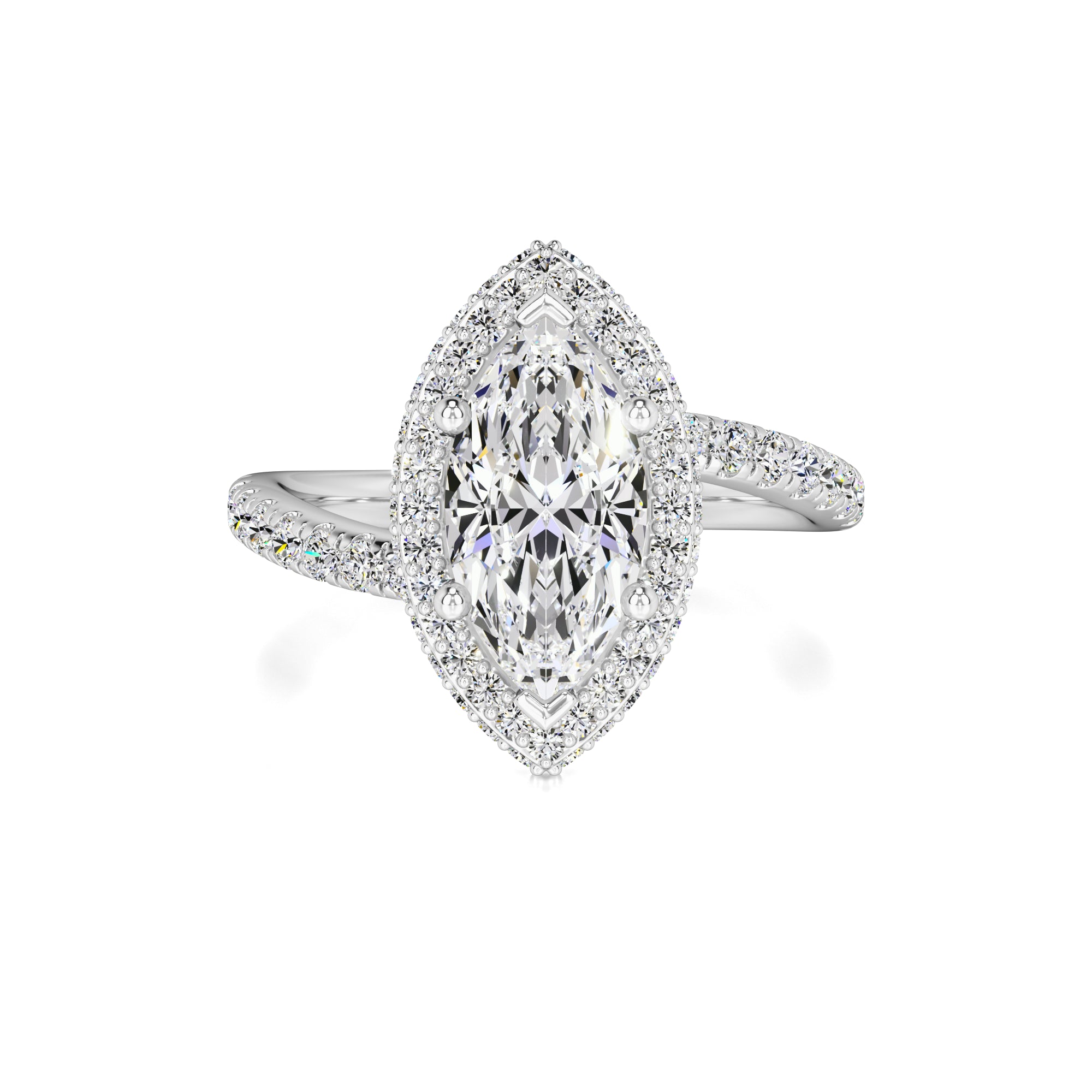 Isabelle Moissanite & Lab Grown Diamond Ring | White Gold | 1