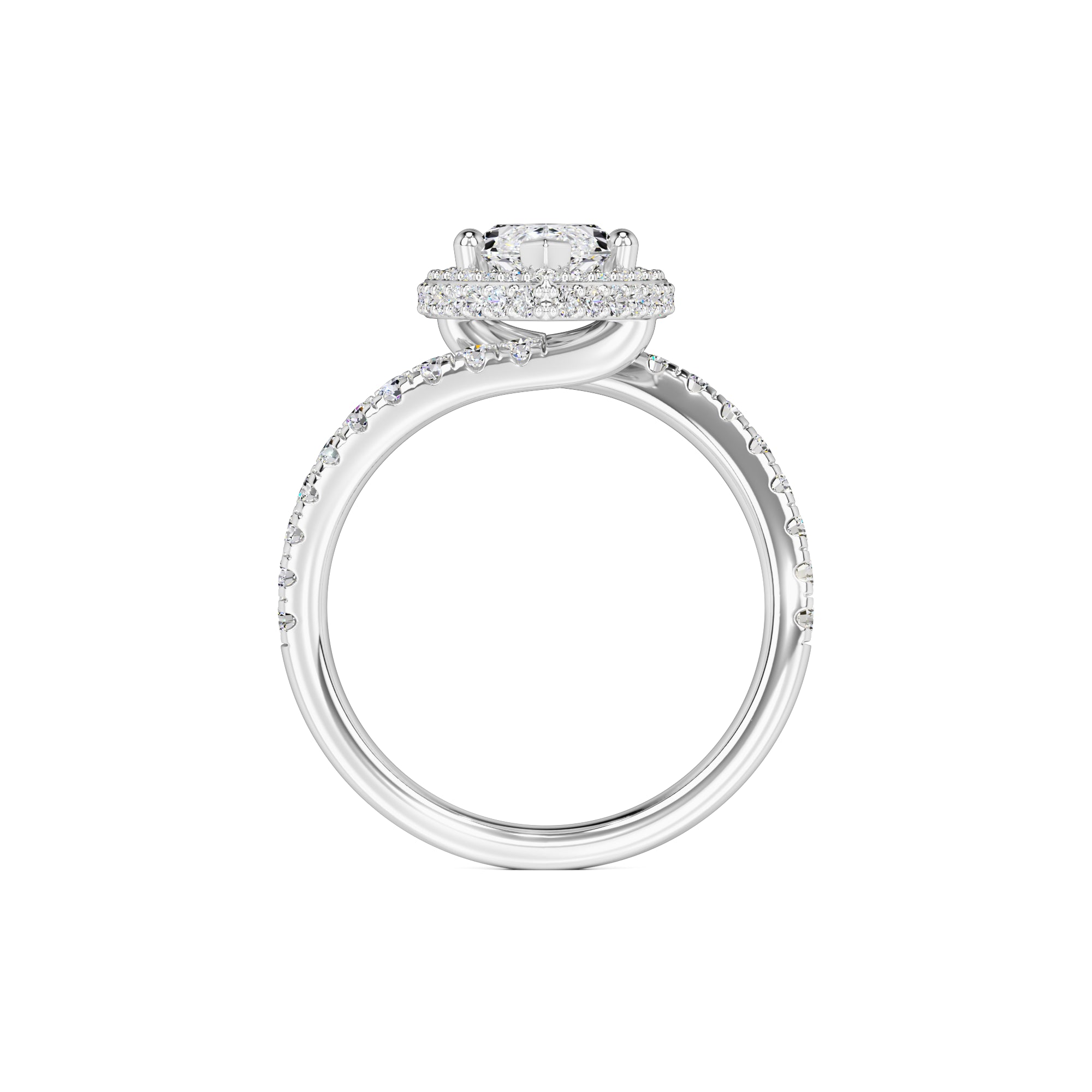 Isabelle Moissanite & Lab Grown Diamond Ring | White Gold | 4