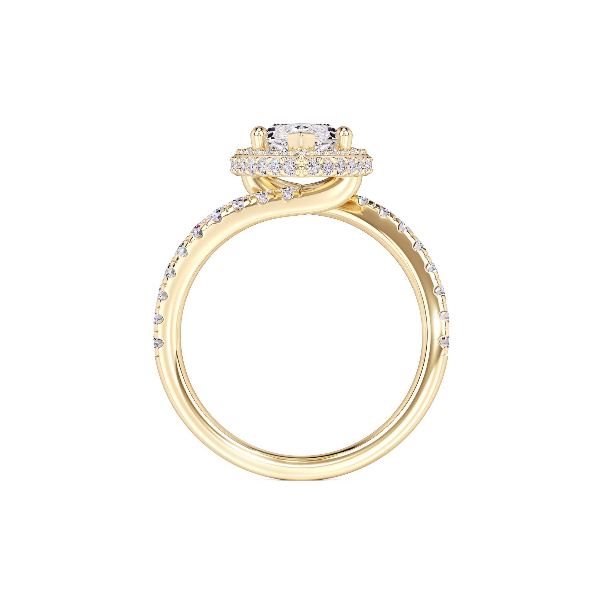 Isabelle Moissanite & Lab Grown Diamond Ring | Yellow Gold | 4