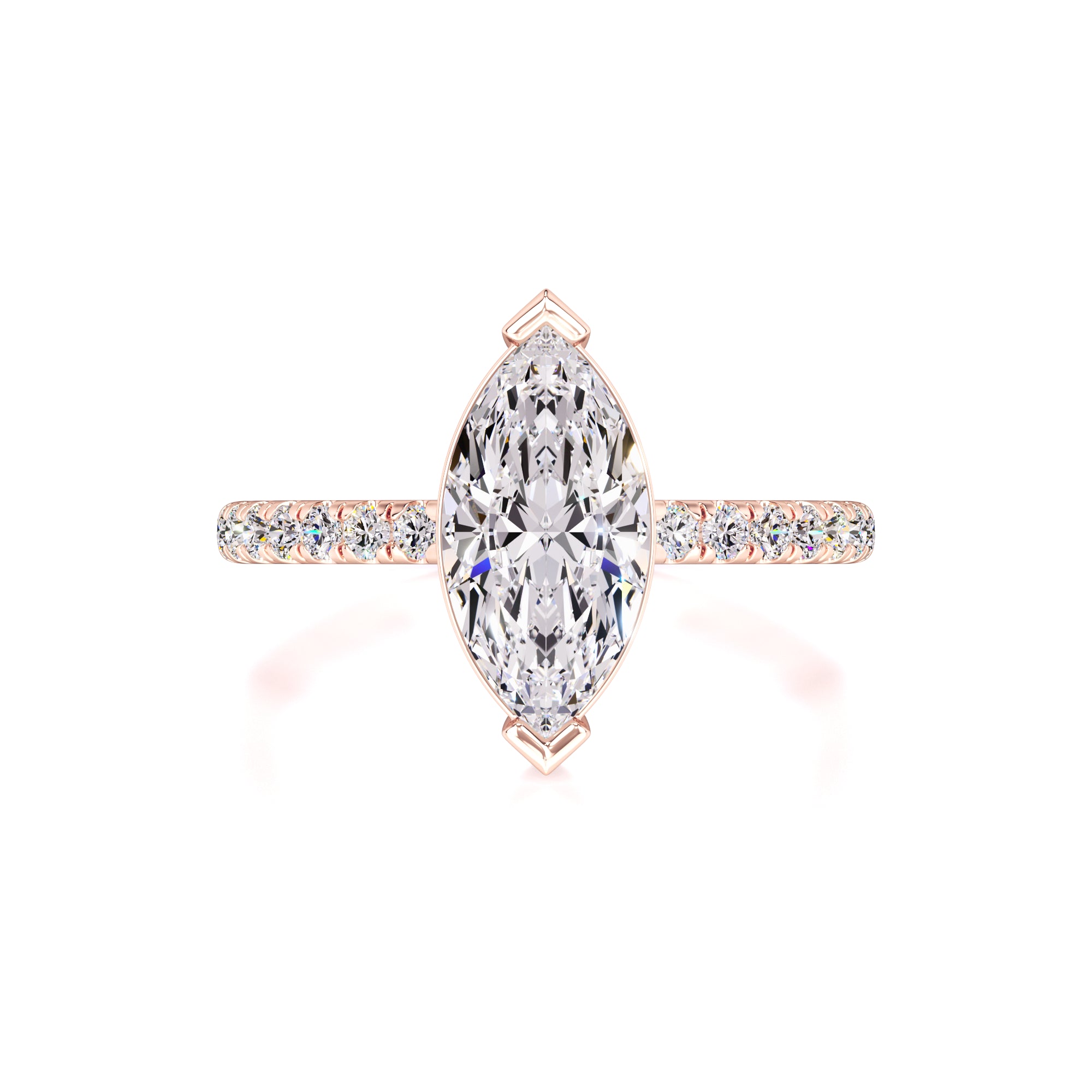 Lexi Moissanite & Lab Grown Diamond Ring | Rose Gold | 1