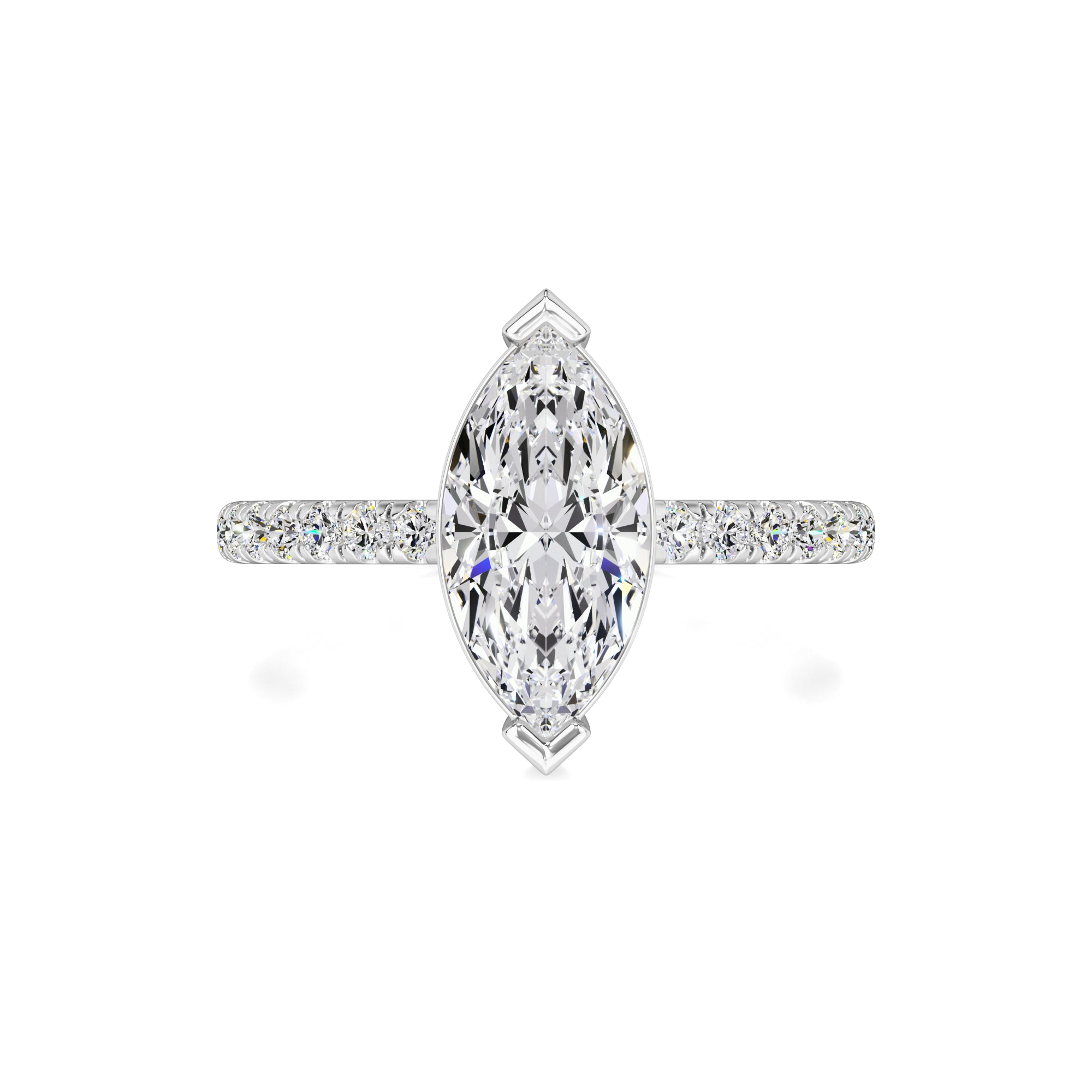 Lexi Moissanite & Lab Grown Diamond Ring | White Gold | 1