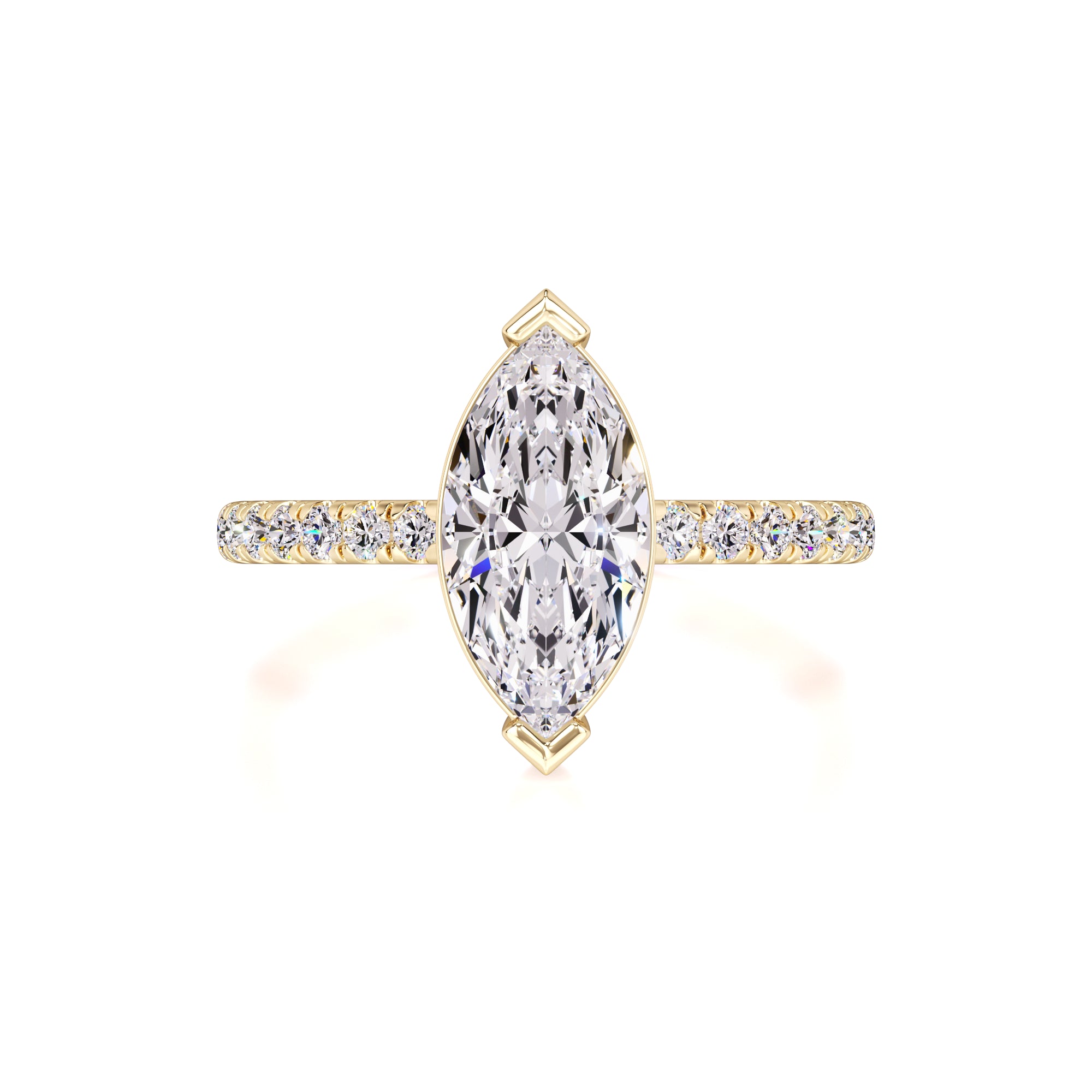 Lexi Moissanite & Lab Grown Diamond Ring | Yellow Gold | 1
