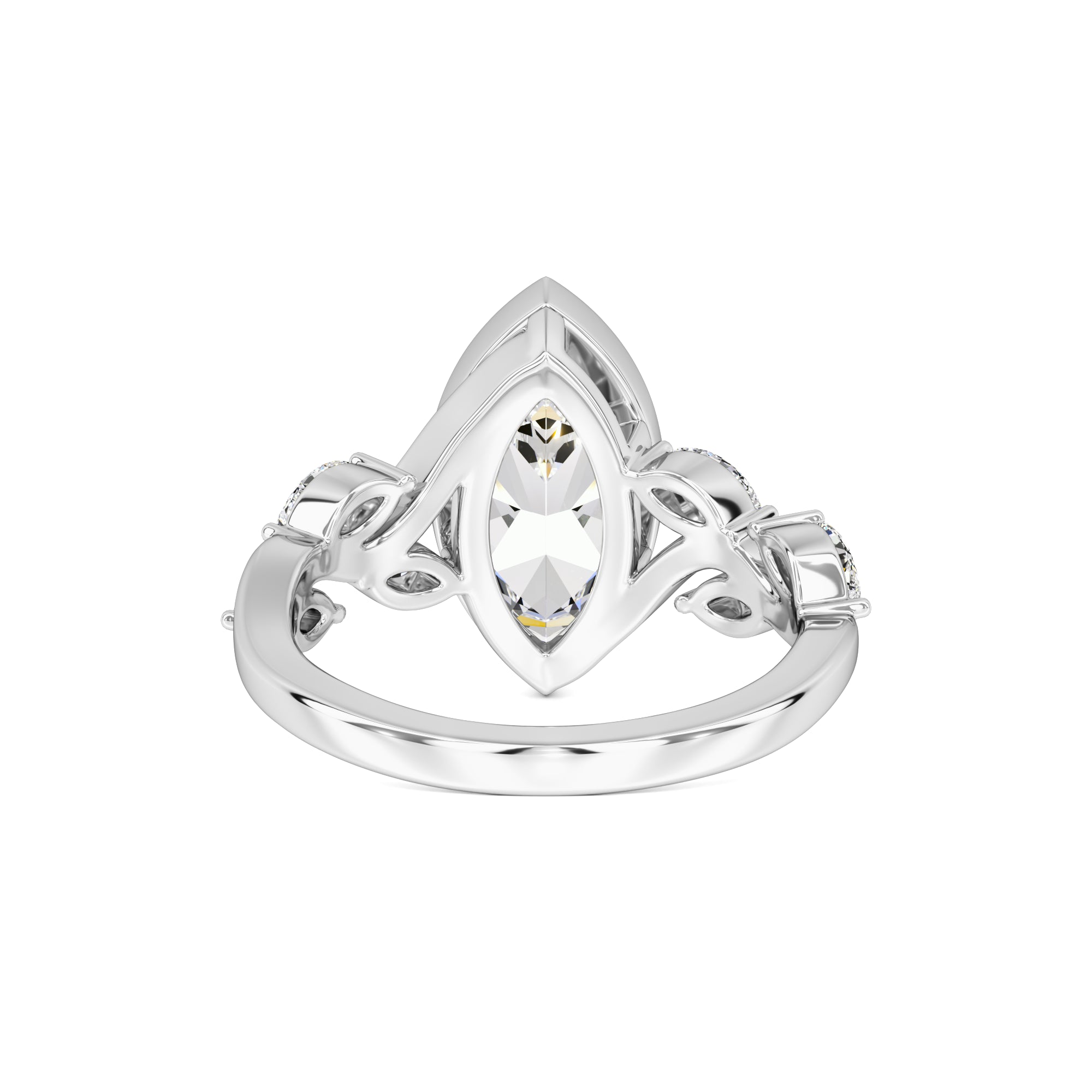 Addie Moissanite & Lab Grown Diamond Ring | White Gold | 3