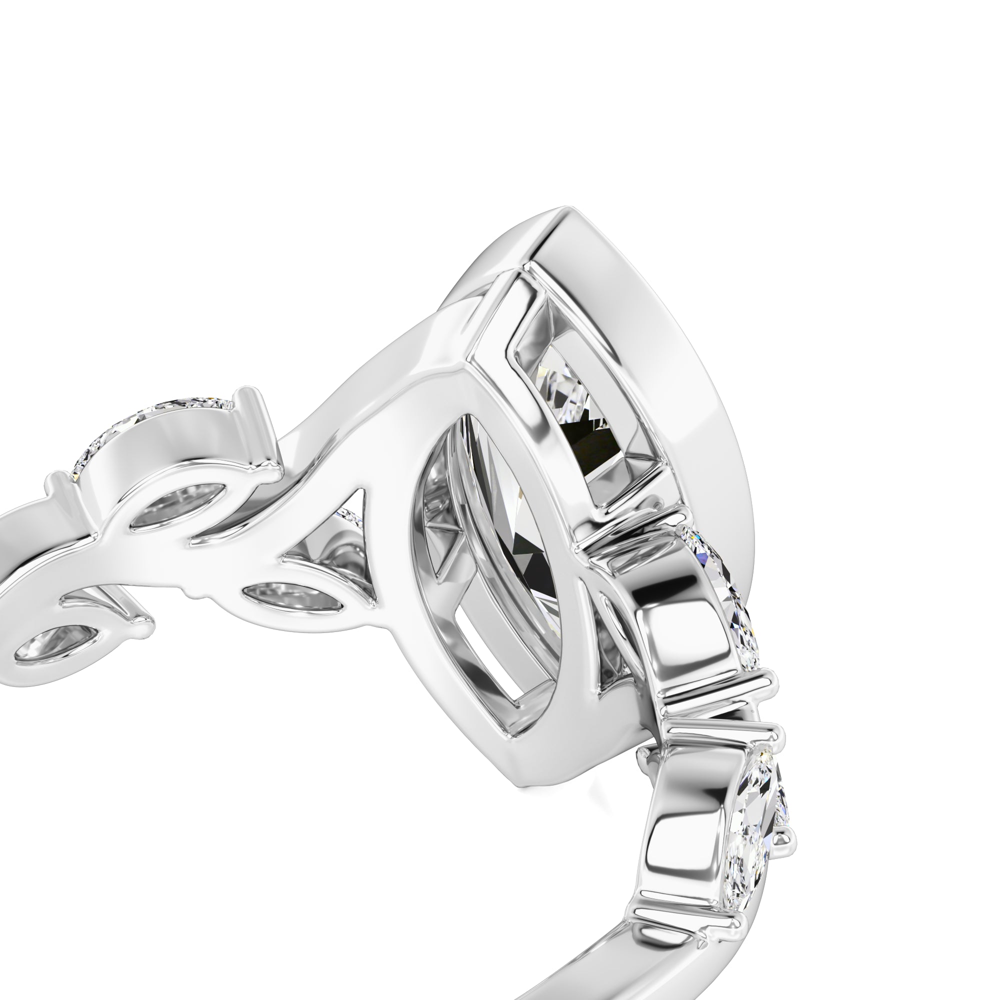 Addie Moissanite & Lab Grown Diamond Ring | White Gold | 2