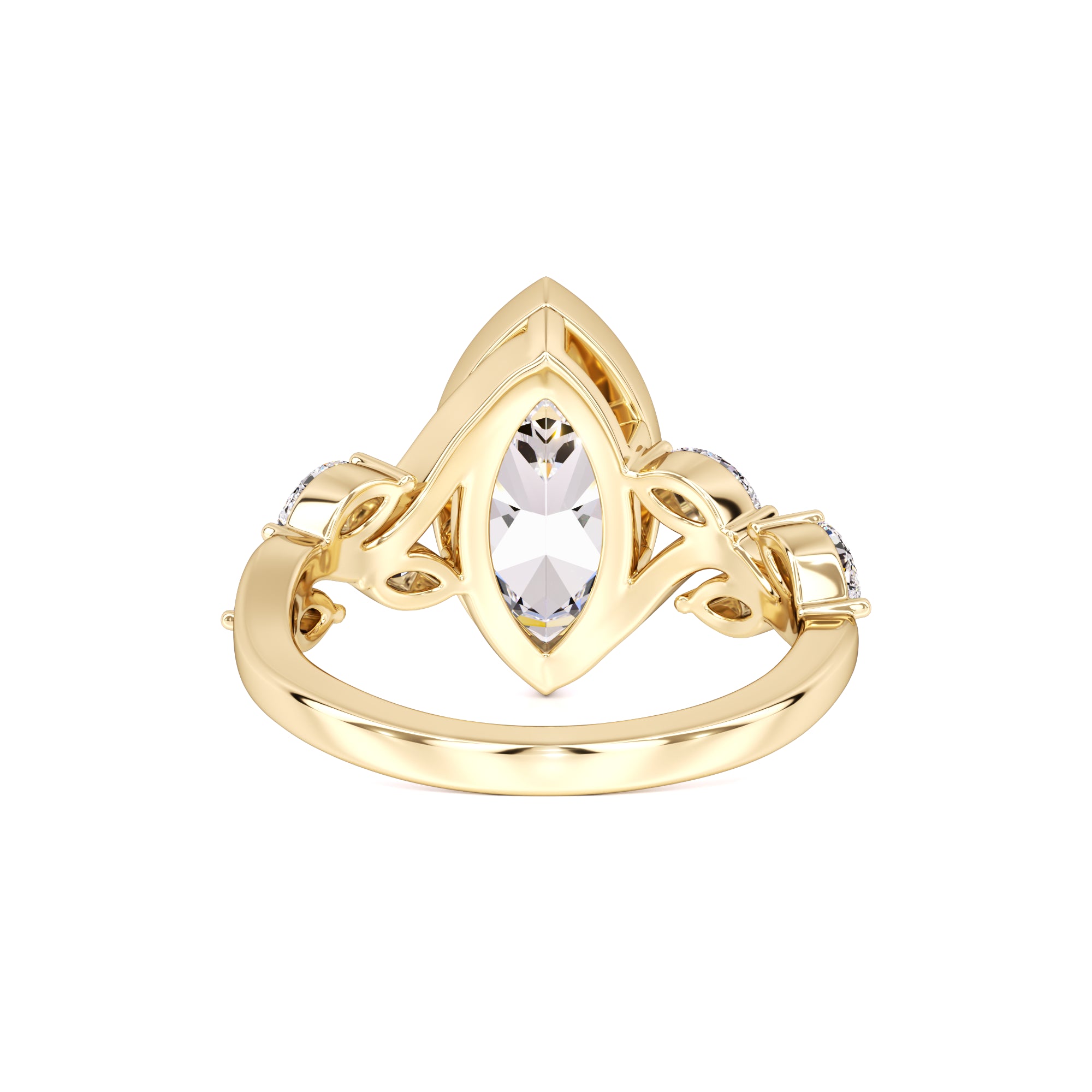 Addie Moissanite & Lab Grown Diamond Ring | Yellow Gold | 3