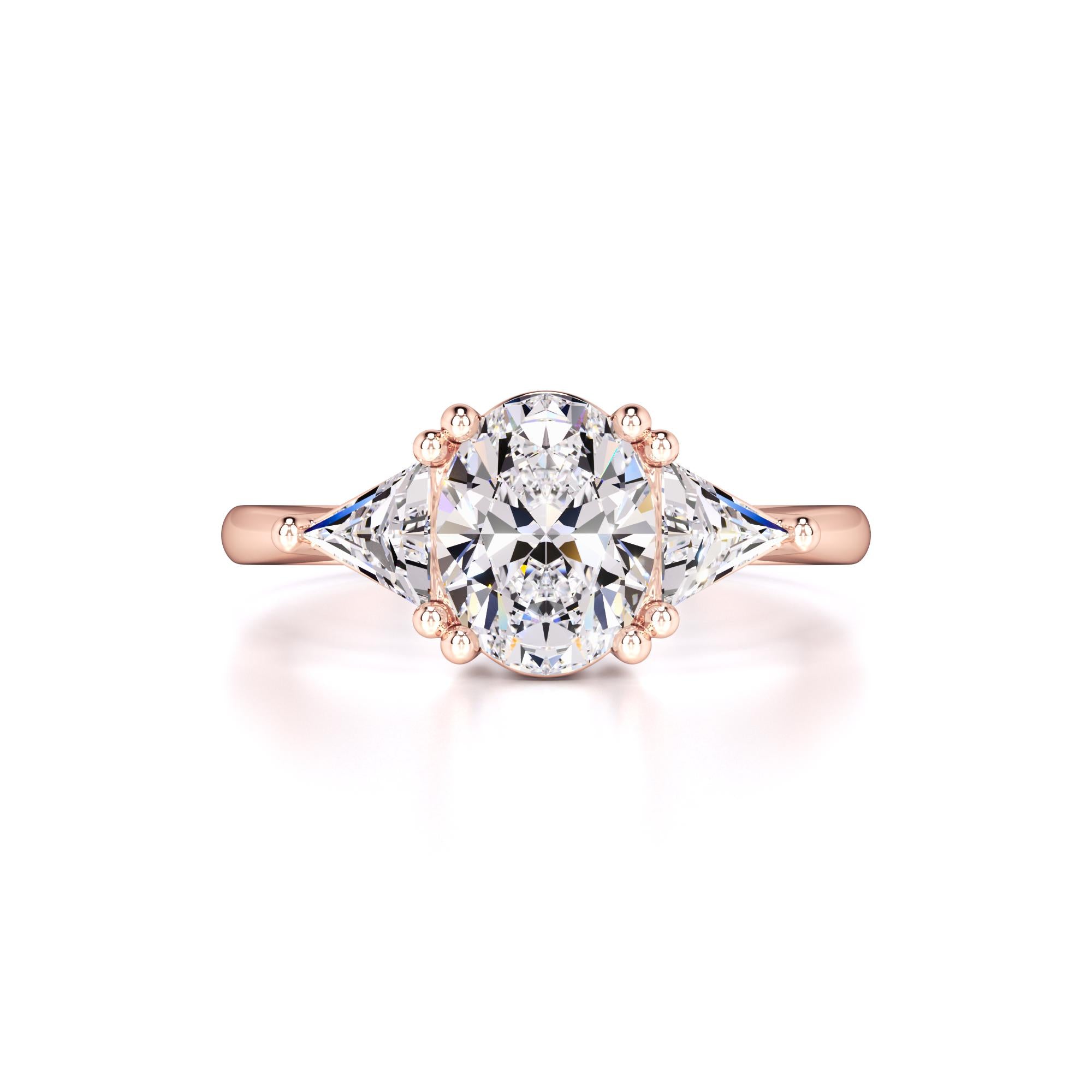 Haven Moissanite & Lab Grown Diamond Ring | Rose Gold | 1