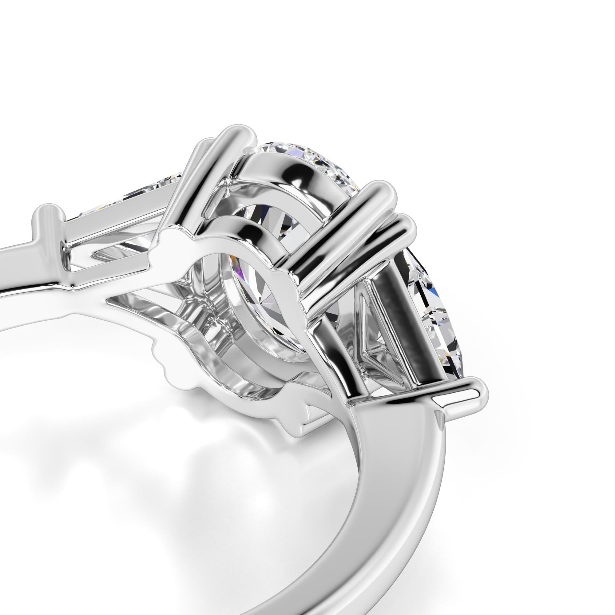 Haven Moissanite & Lab Grown Diamond Ring | White Gold | 2