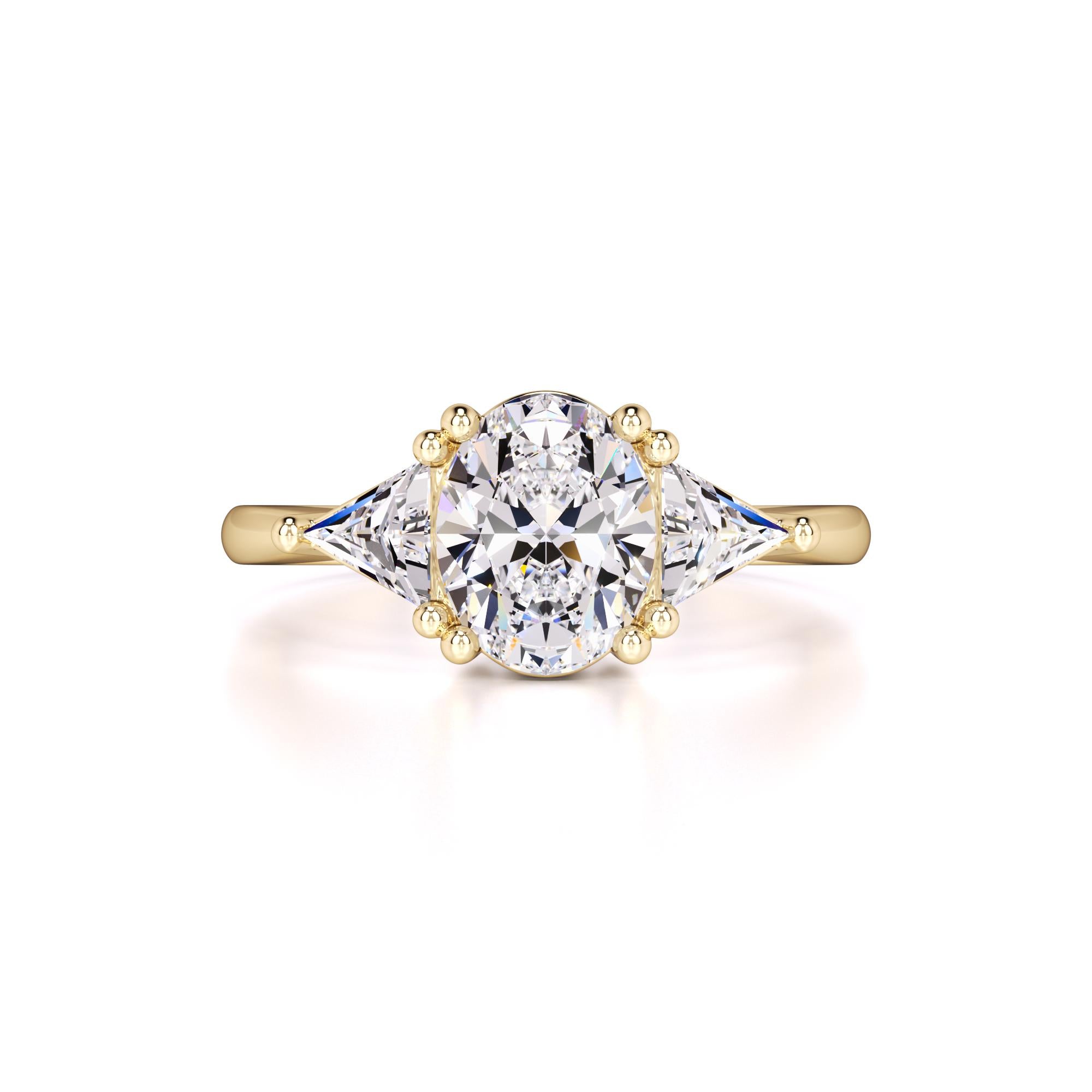 Haven Moissanite & Lab Grown Diamond Ring | Yellow Gold | 1