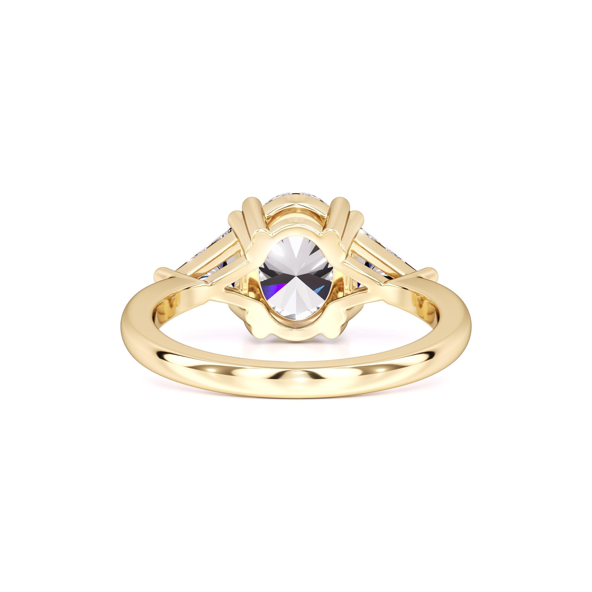 Haven Moissanite & Lab Grown Diamond Ring | Yellow Gold | 3