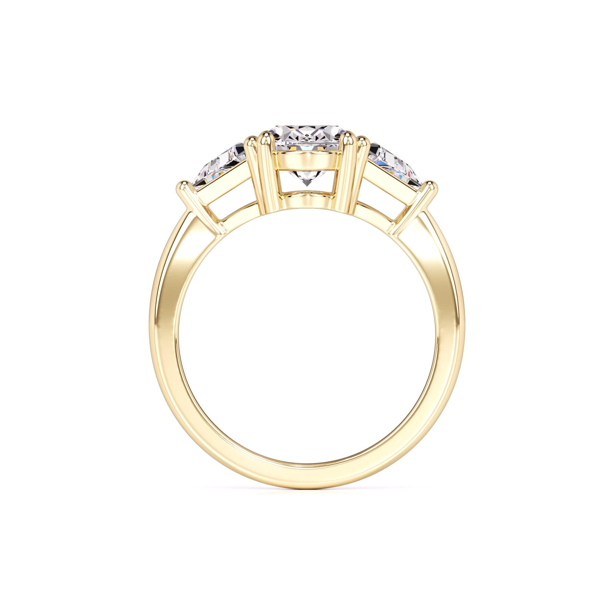 Haven Moissanite & Lab Grown Diamond Ring | Yellow Gold | 4