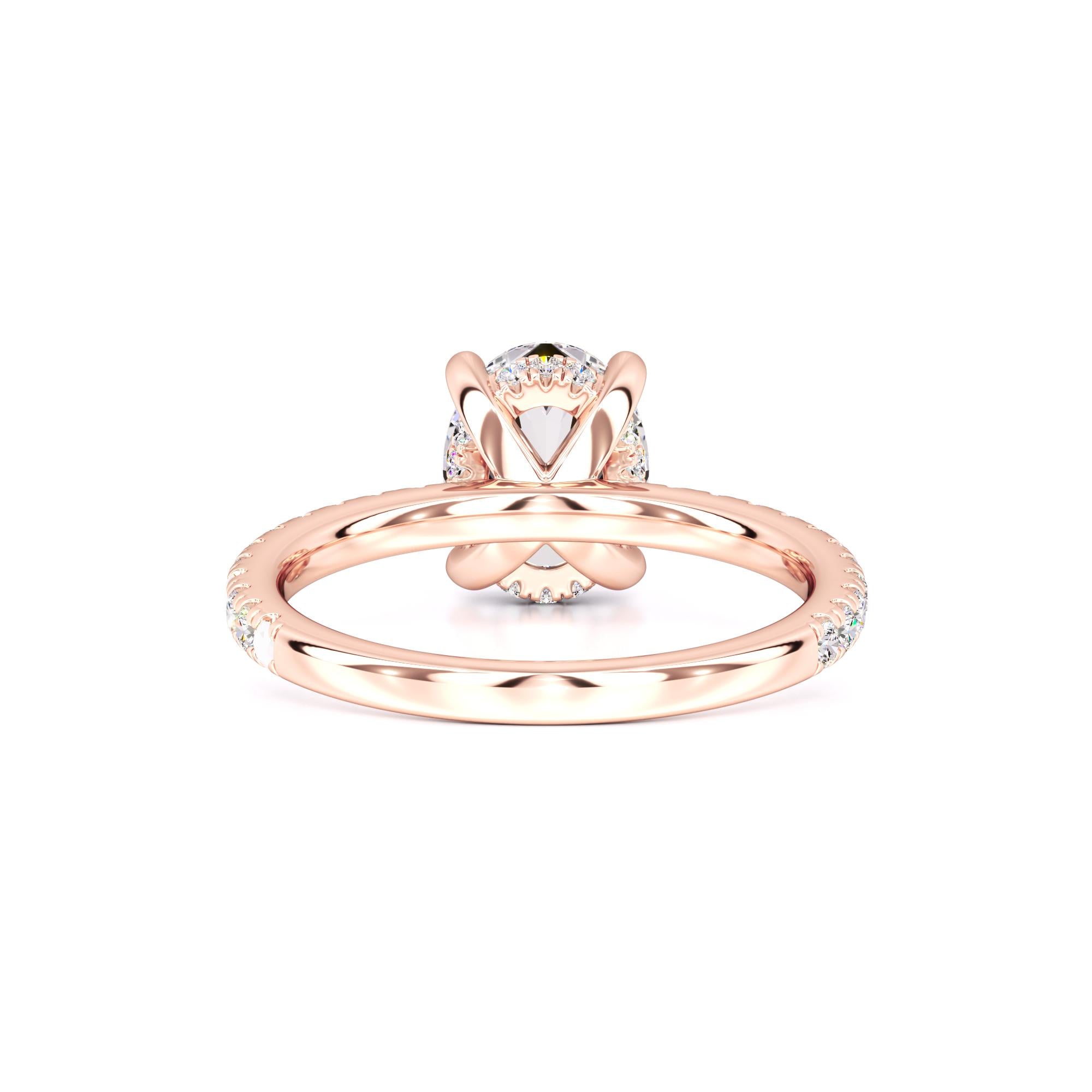 Skylar Moissanite & Lab Grown Diamond Ring | Rose Gold | 3