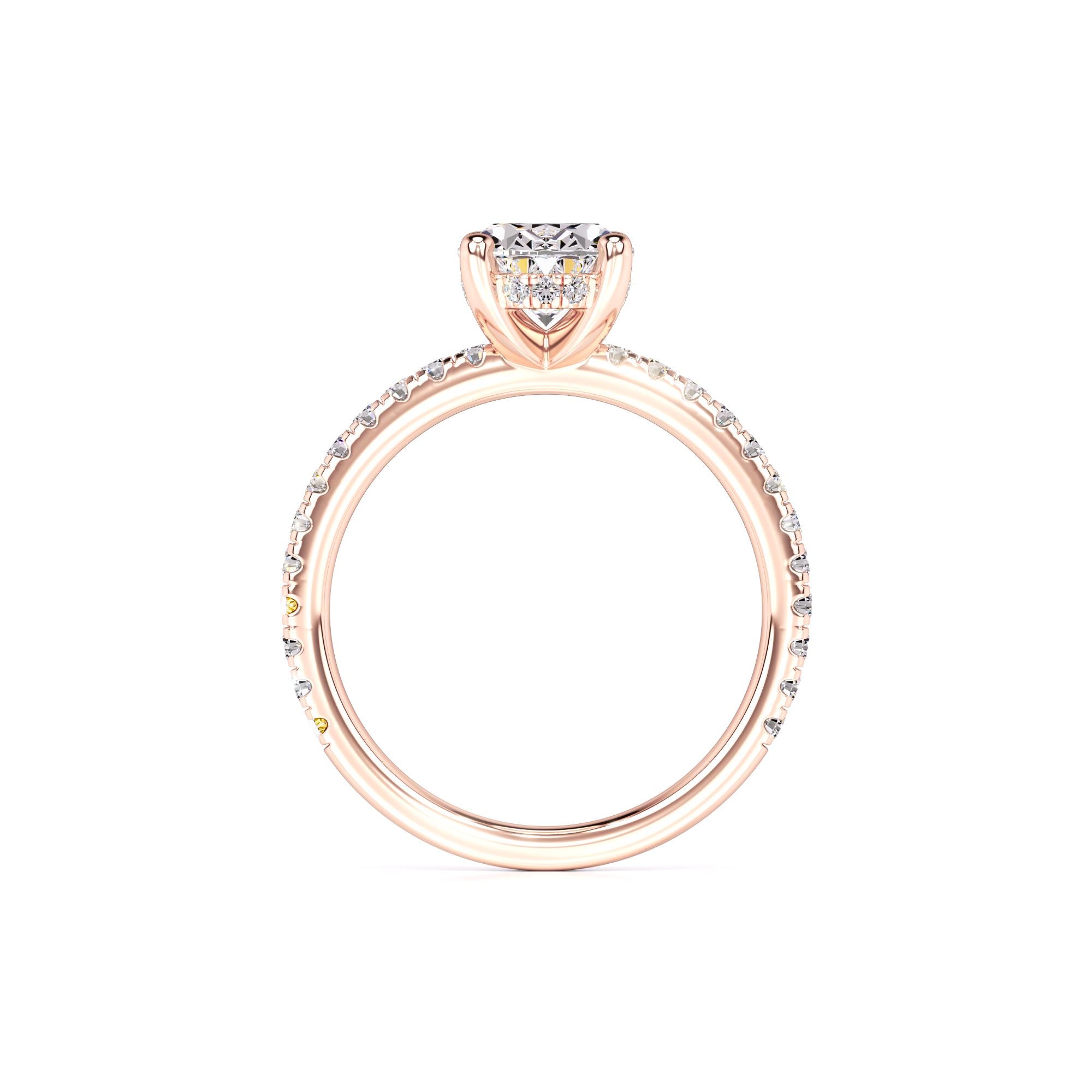 Skylar Moissanite & Lab Grown Diamond Ring | Rose Gold | 4