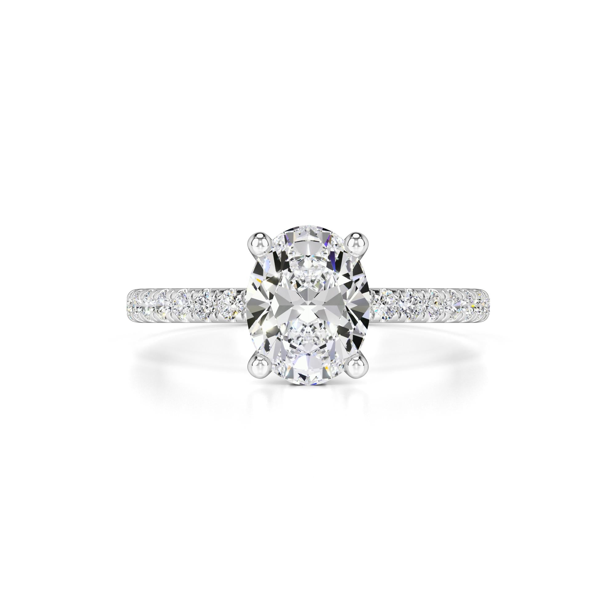 Skylar Moissanite & Lab Grown Diamond Ring | White Gold | 1