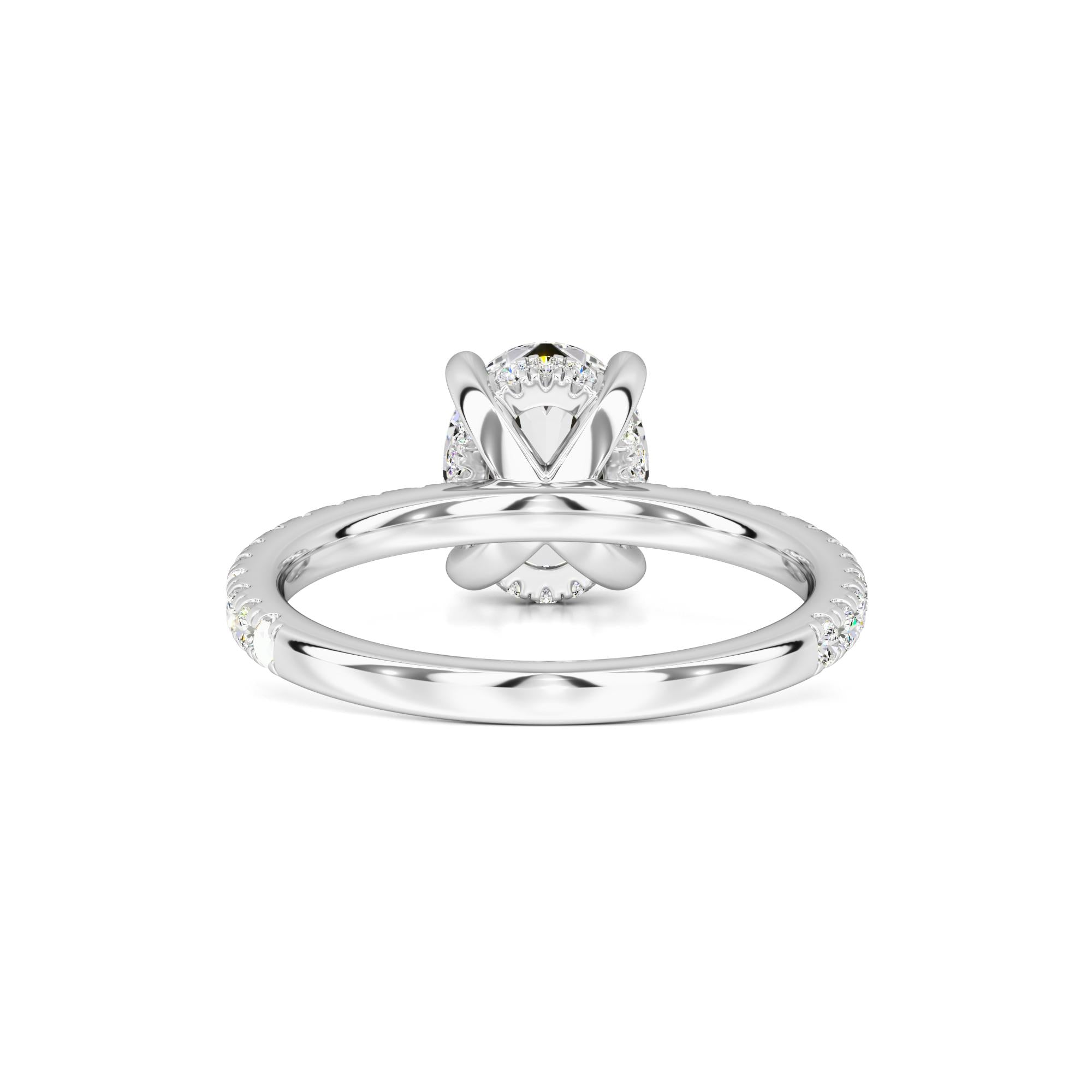 Skylar Moissanite & Lab Grown Diamond Ring | White Gold | 3