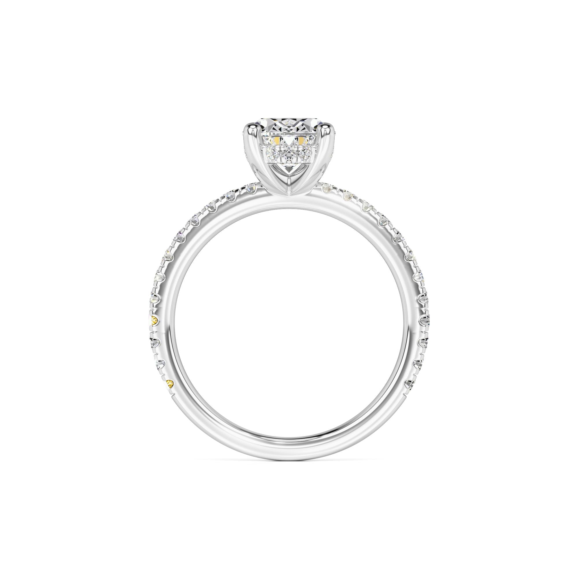 Skylar Moissanite & Lab Grown Diamond Ring | White Gold | 4