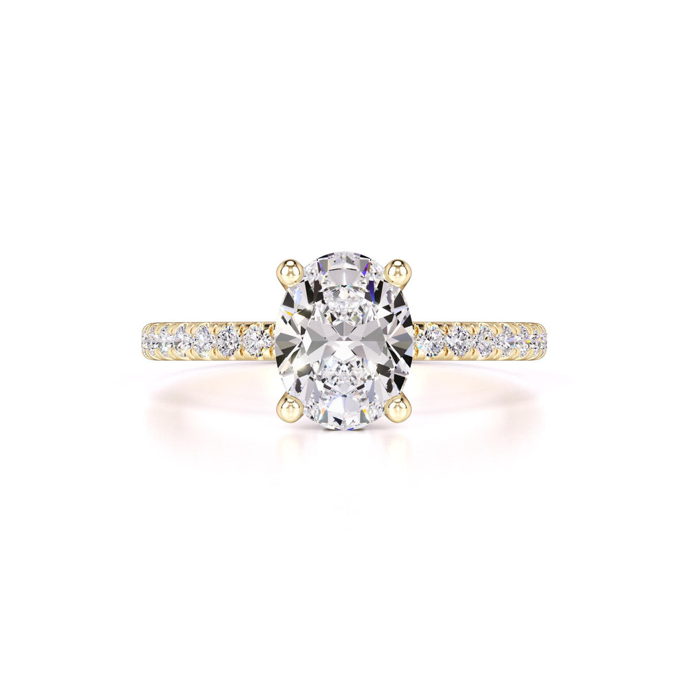 Skylar Moissanite & Lab Grown Diamond Ring | Yellow Gold | 1